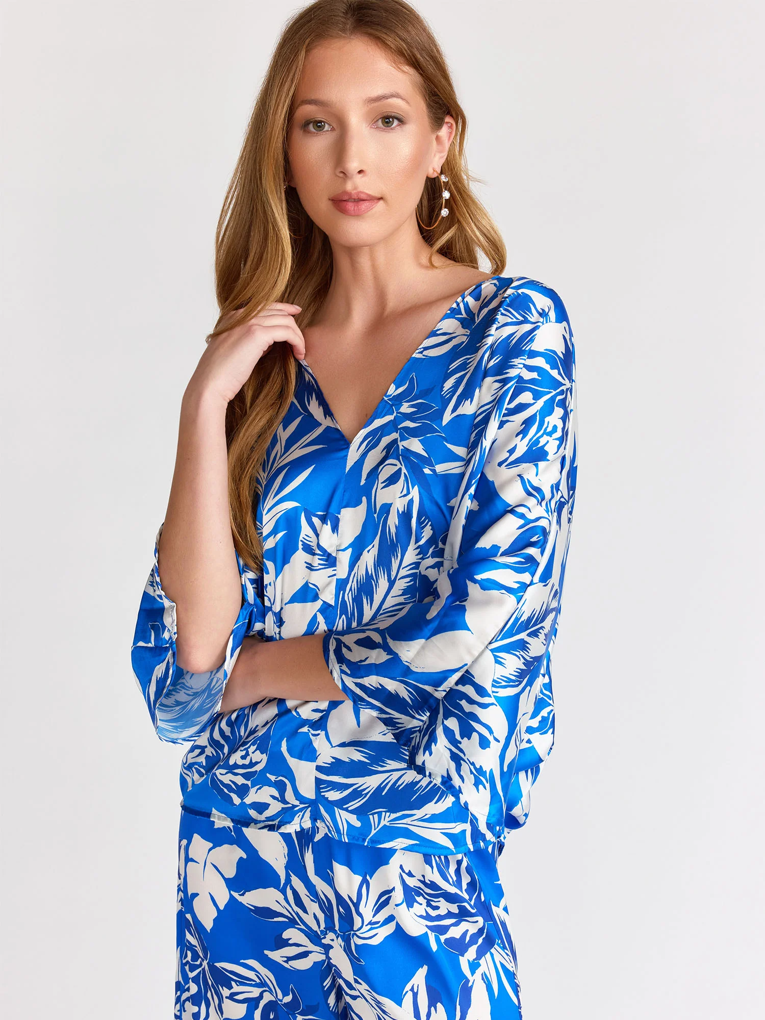 Paradise Blue Satin Top - Flying Tomato