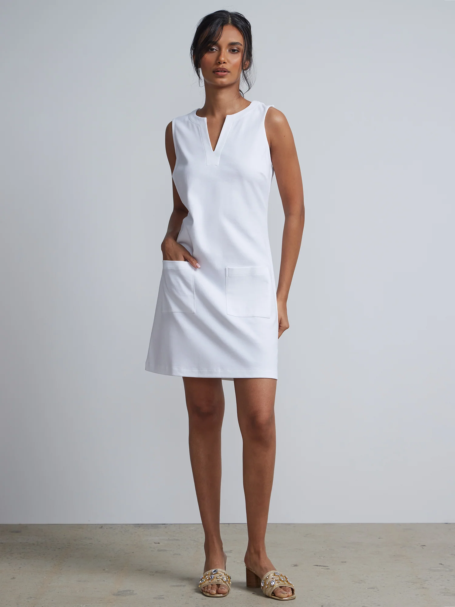 Patch-Pocket Shift Dress - City Knits - Image 6