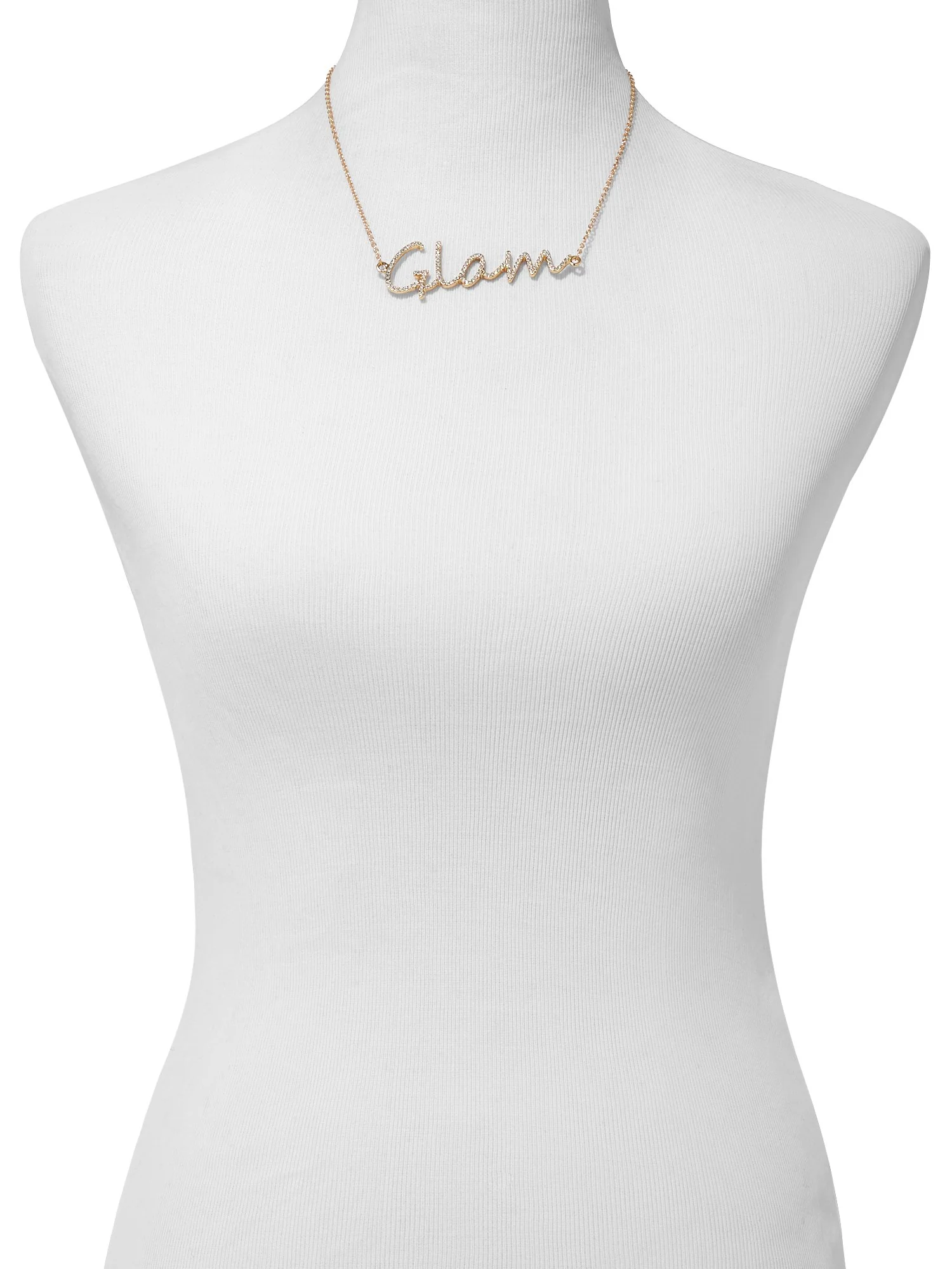 Pave “Glam” Nameplate Necklace - Image 2