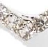 Pave Silvertone Open-Heart Post Earring - Image 2