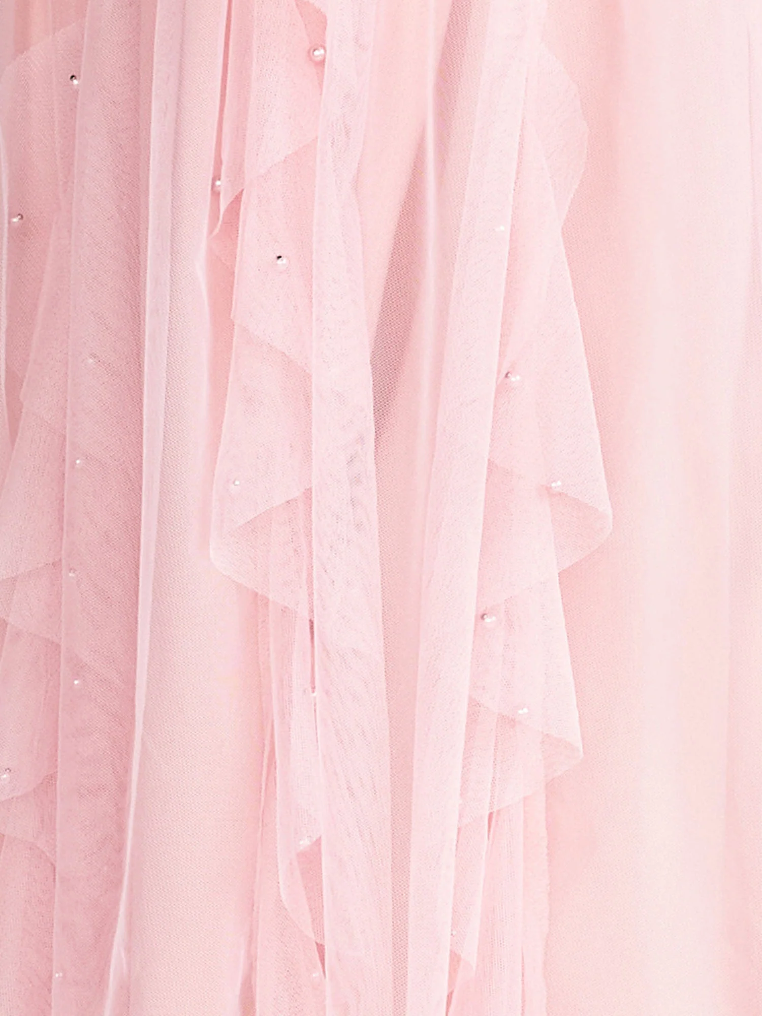 Pearl Mesh Ruffled Midi Skirt - Lena - Image 4