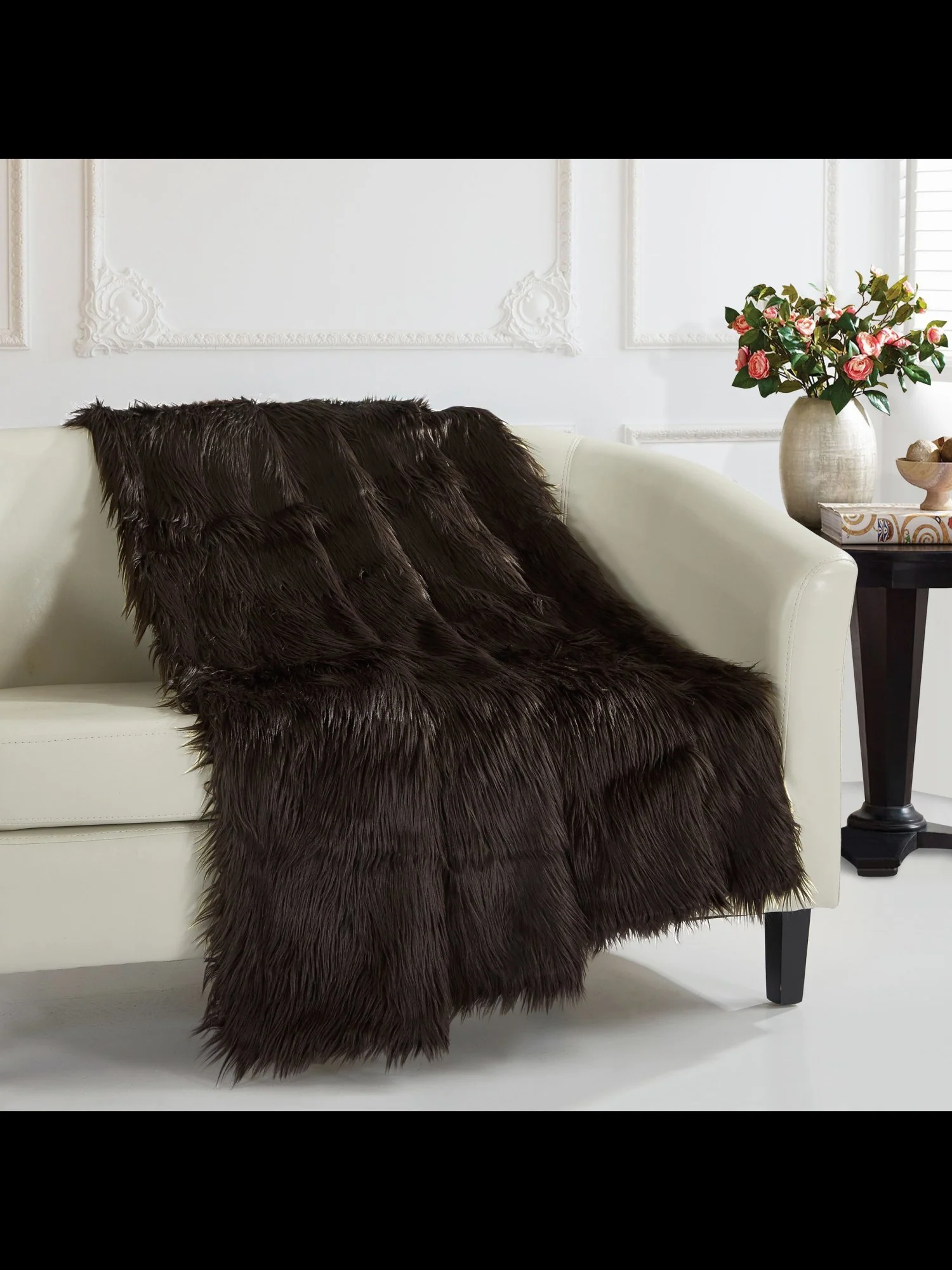 Penina Ultra Plush Faux-Fur Throw Blanket - NY&C x Chic Home - Image 10