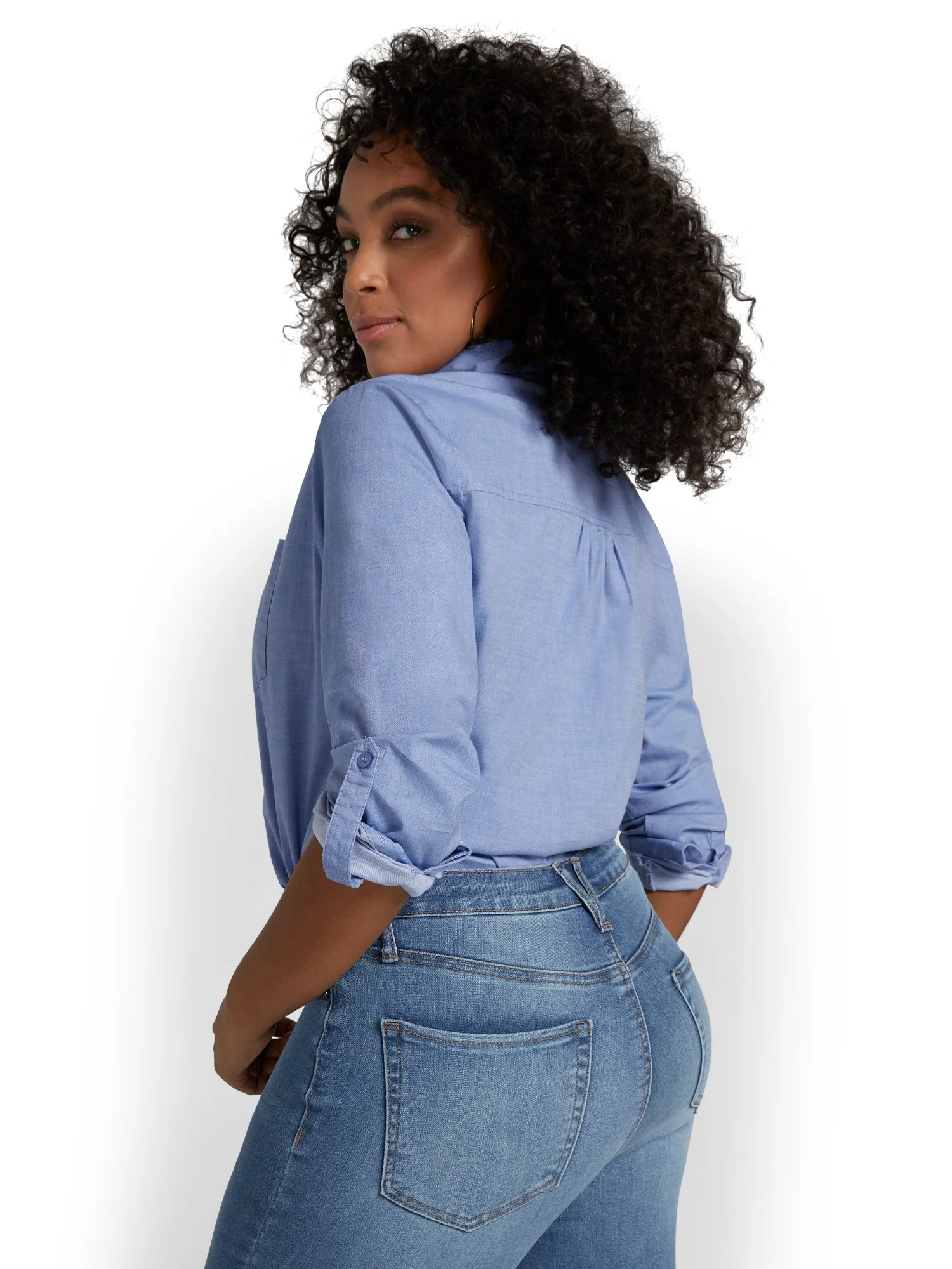 Perfect Fit High-Waisted Super-Skinny Ankle Jeans - Medium Blue Wash - Image 9