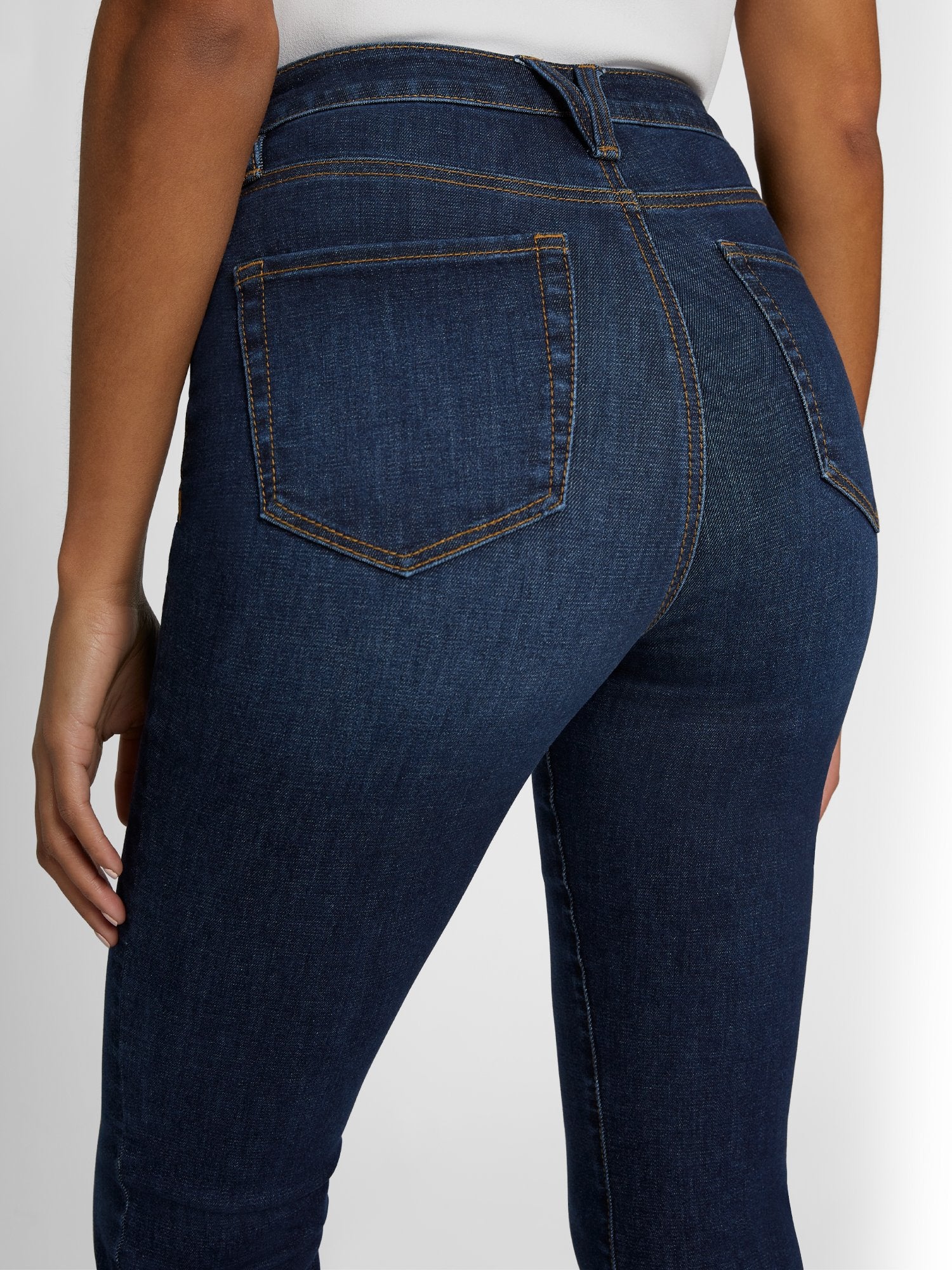 Perfect Fit Ultra High-Waisted Bootcut Jeans - Dark Blue Wash - Image 9