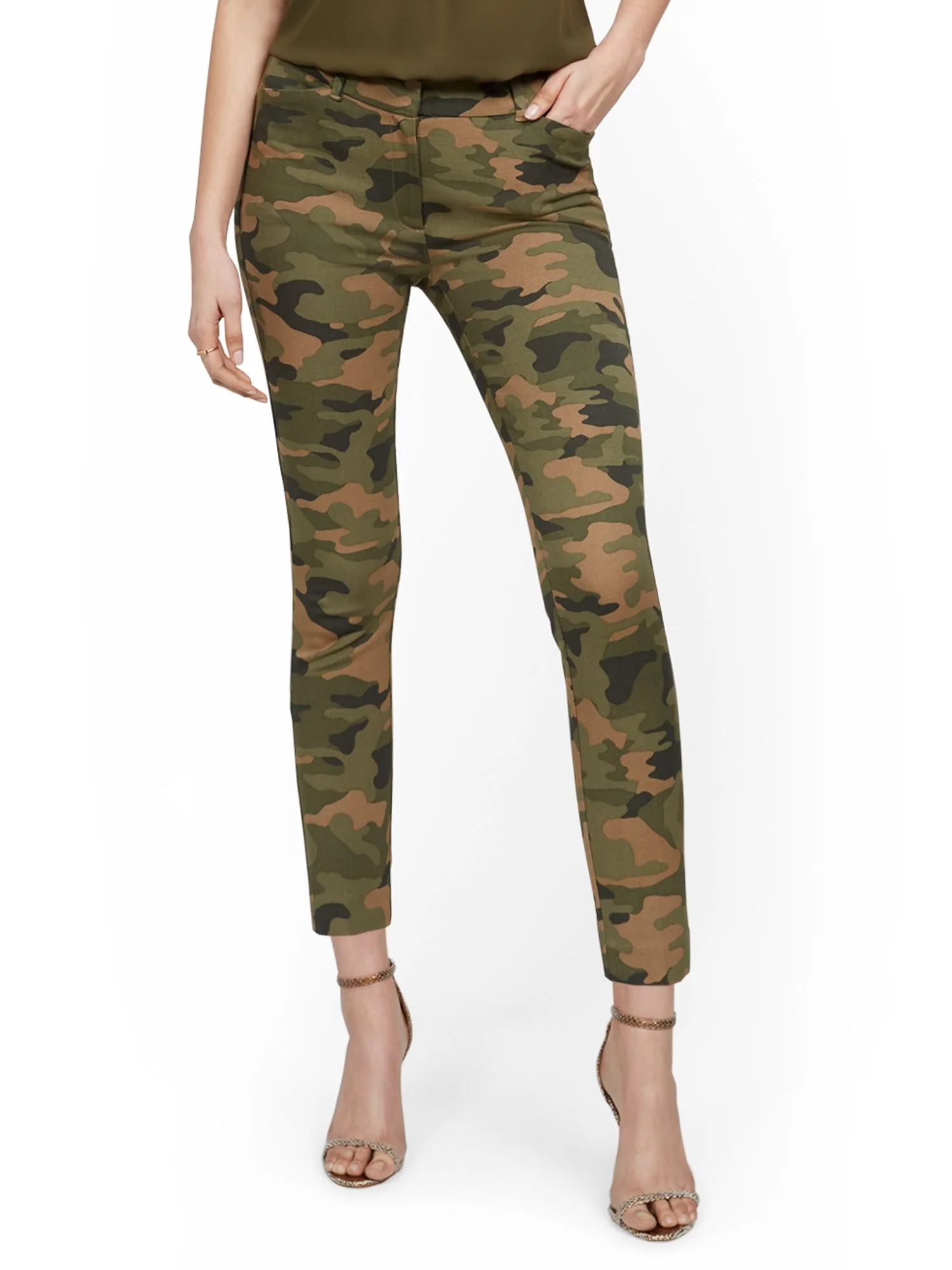 Petite Audrey High-Waisted Ankle Pant - Camo-Print - Image 2