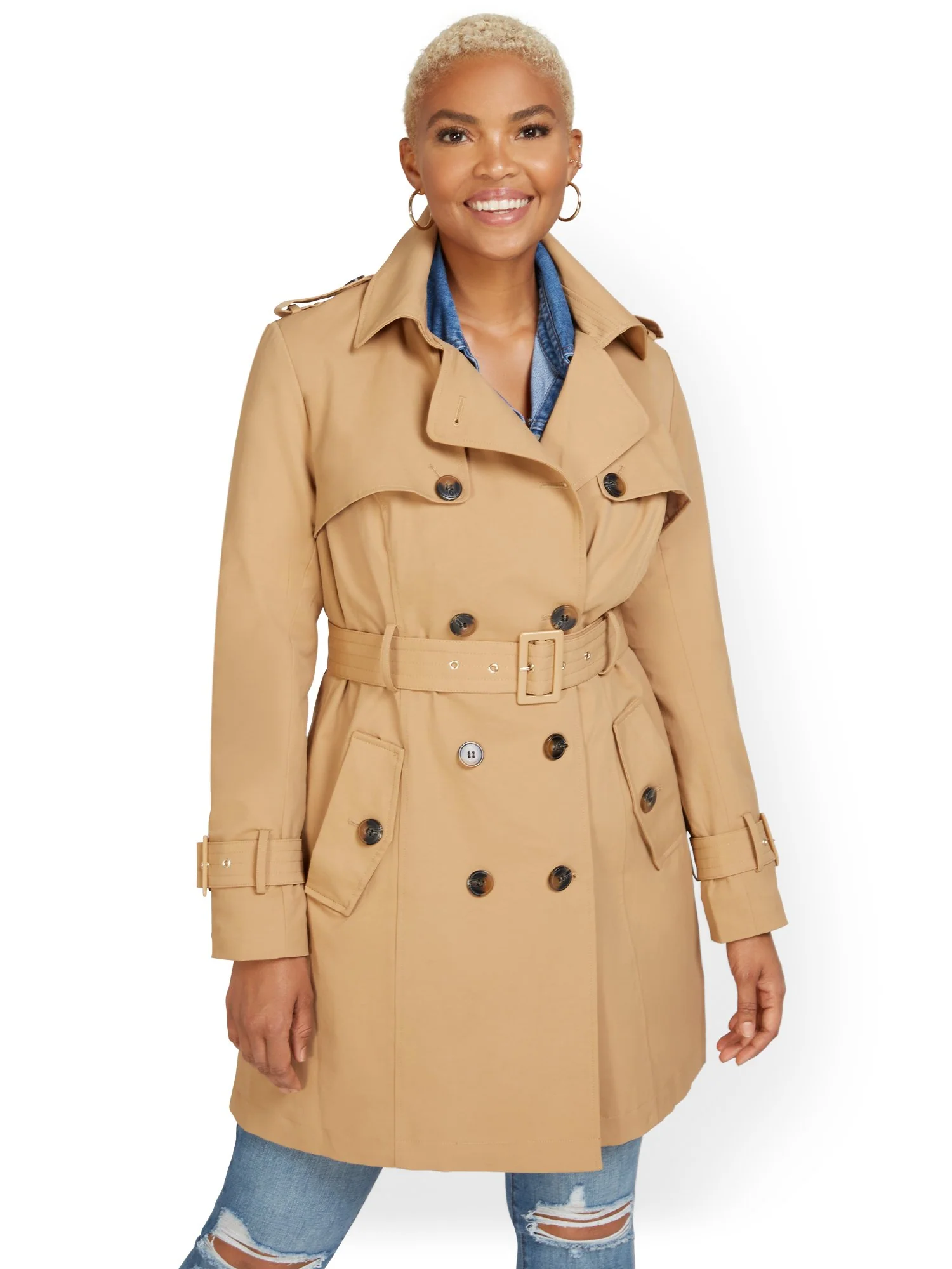 Petite Belted Trenchcoat - City Trench Collection - Image 8