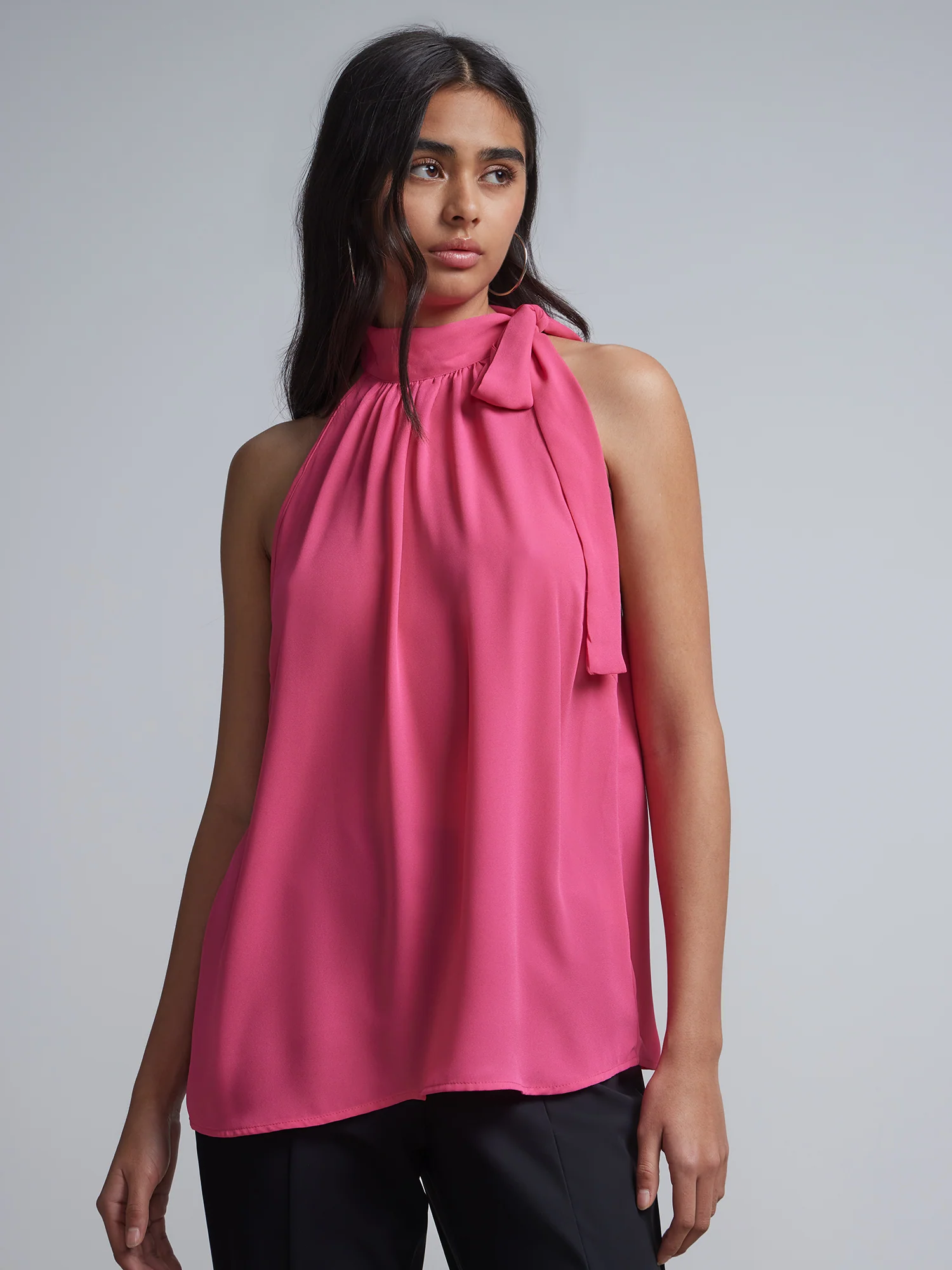 Petite Bow-Neck Halterneck Blouse - Image 11