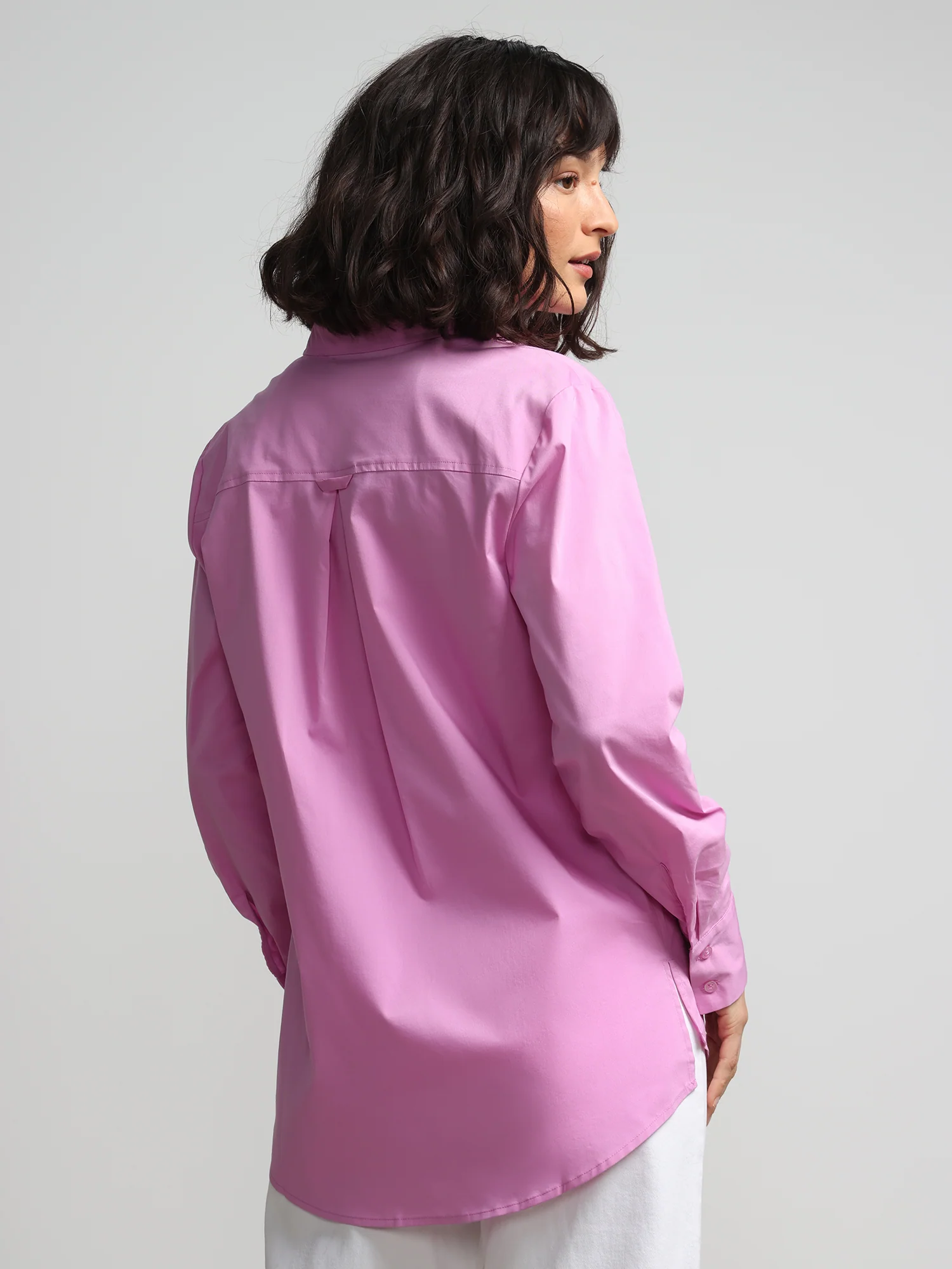 Petite Boyfriend Button-Front Secret Snap - NY&C Madison Shirt® - Image 10