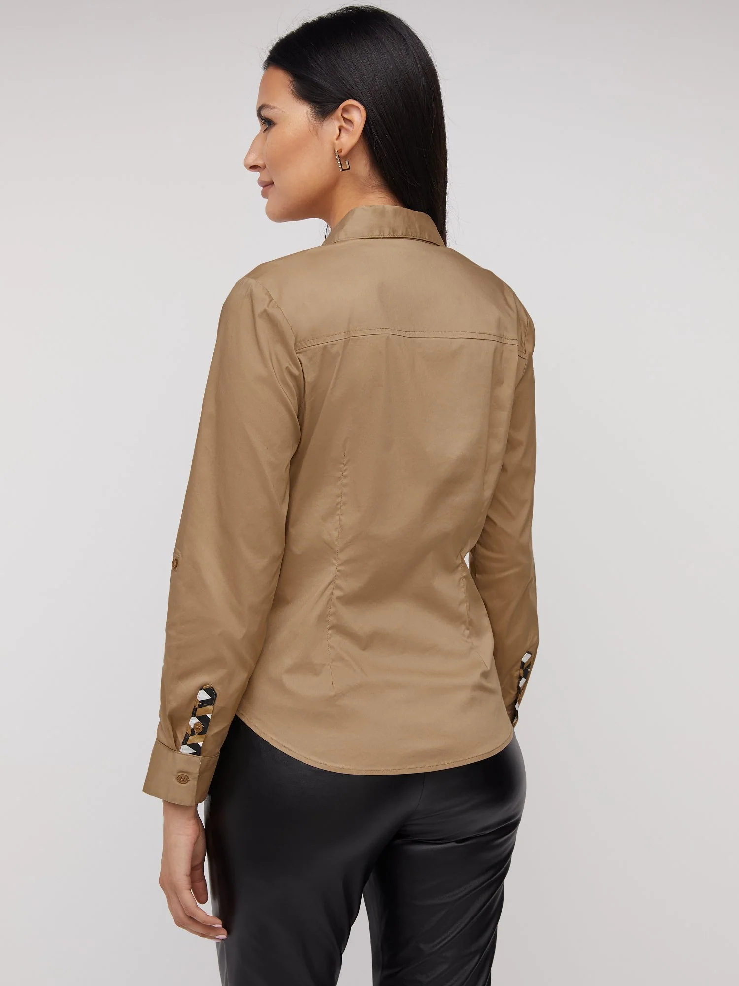 Petite Button-Front Secret Snap - NY&C Madison Shirt® - Image 3
