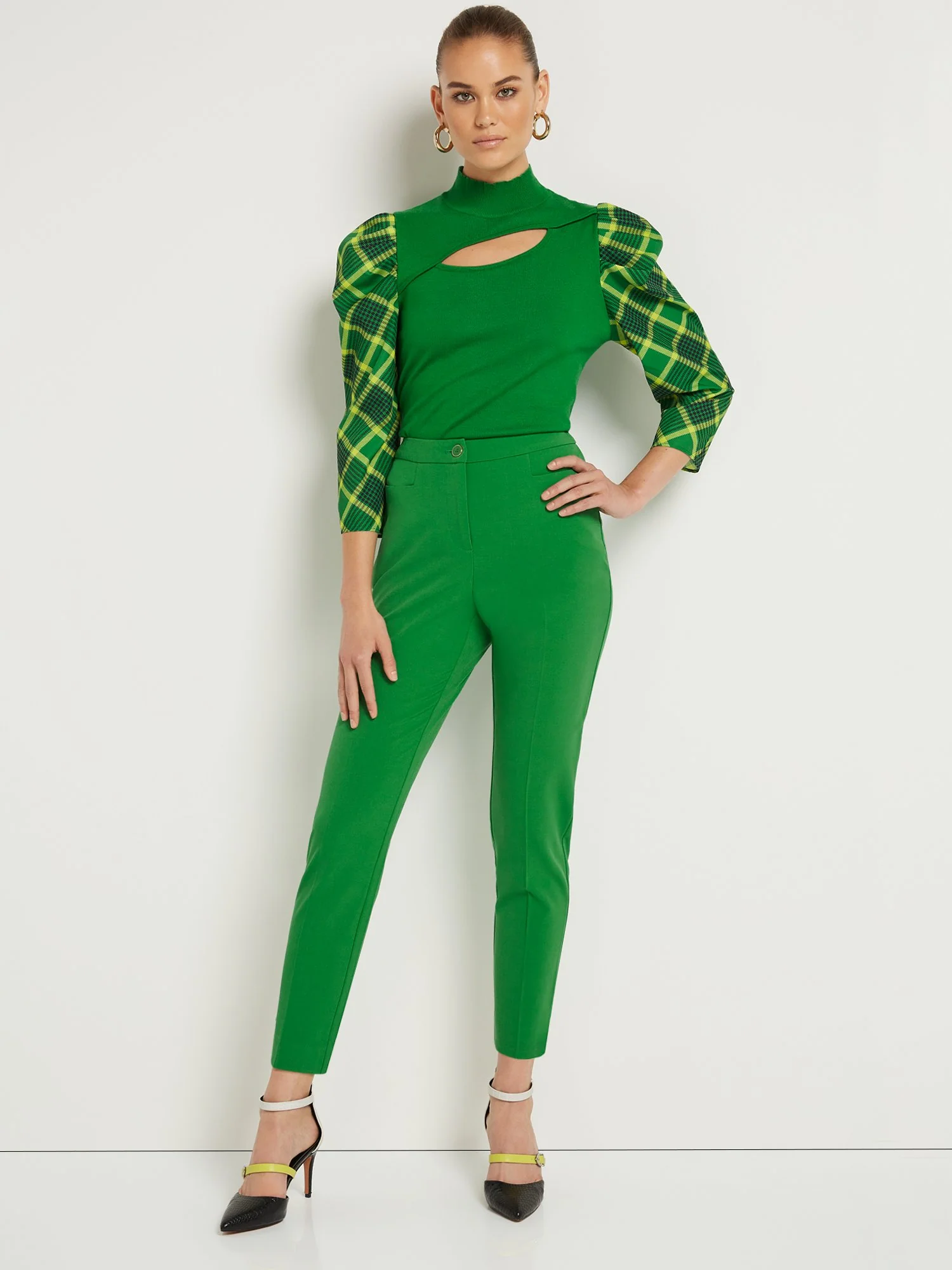 Petite Button-Waist Straight-Leg Ankle Pant - Essential Stretch - Image 16