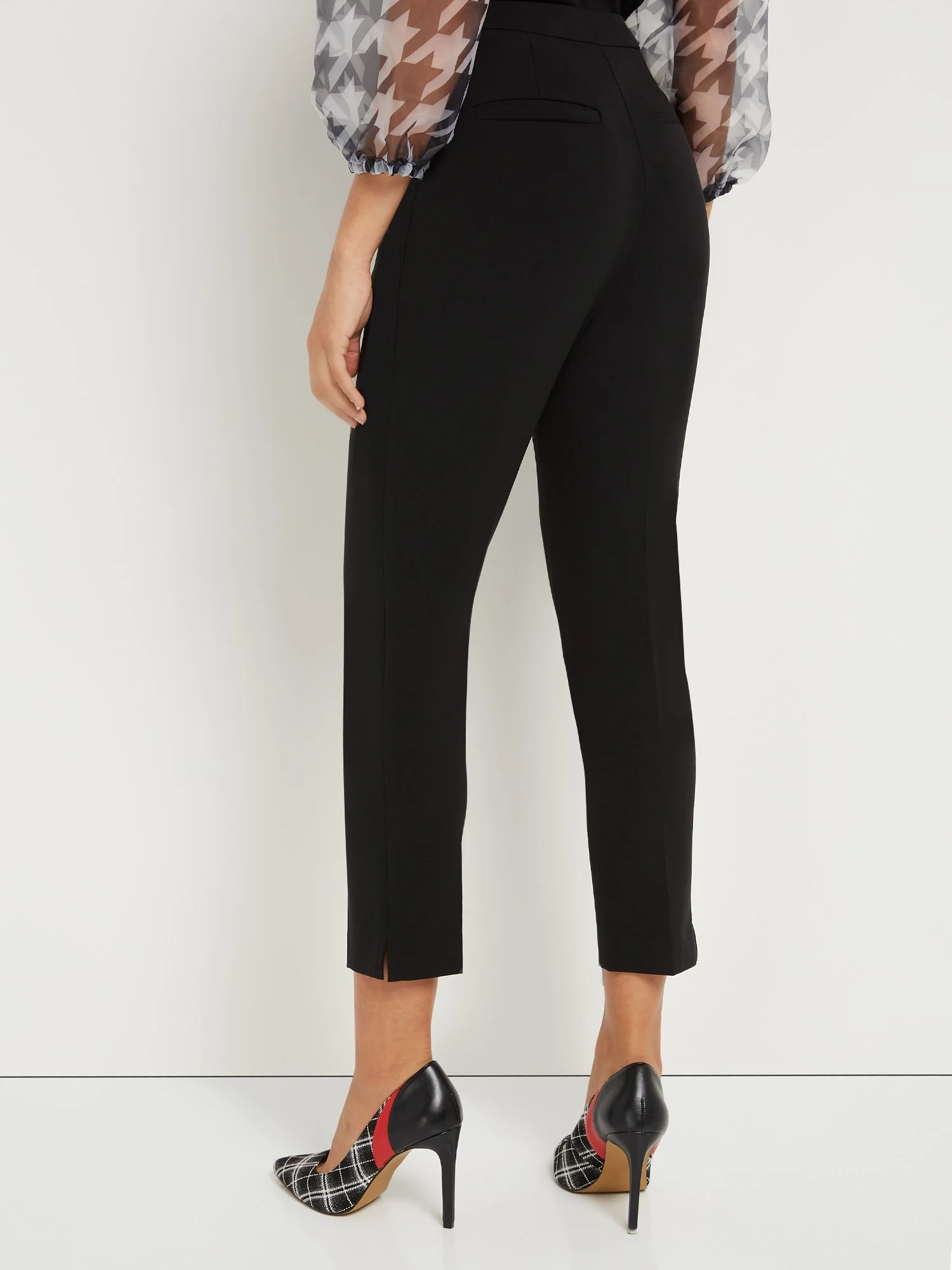 Petite Button-Waist Straight-Leg Ankle Pant - Essential Stretch - Image 3