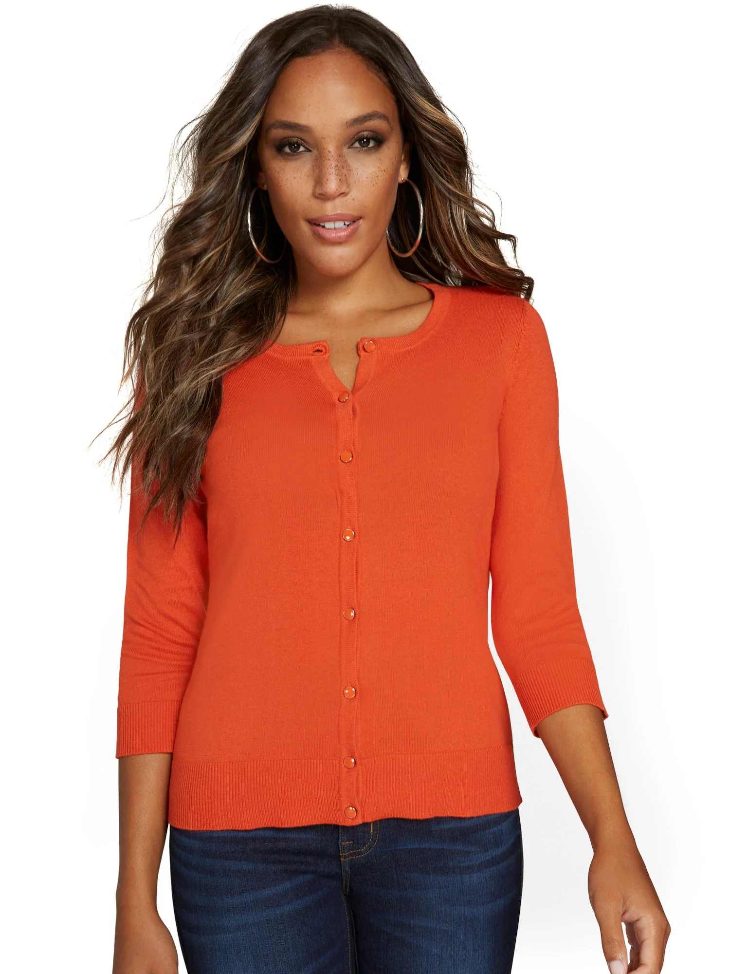 Petite Chelsea Crewneck Cardigan - Image 15