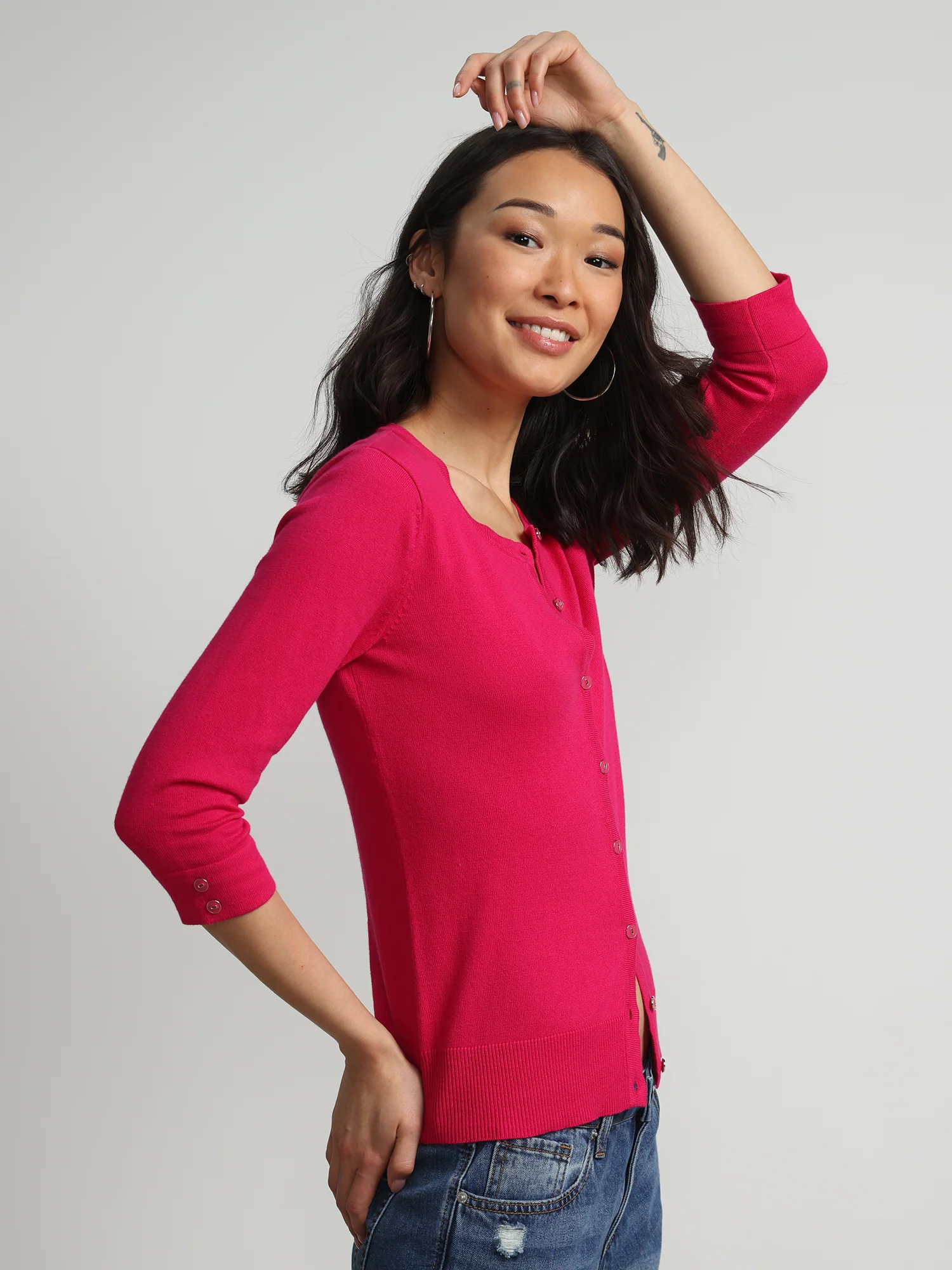 Petite Chelsea Crewneck Cardigan - Image 20