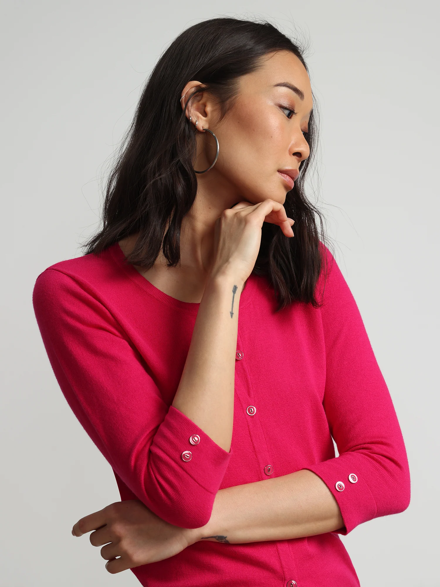Petite Chelsea Crewneck Cardigan - Image 22