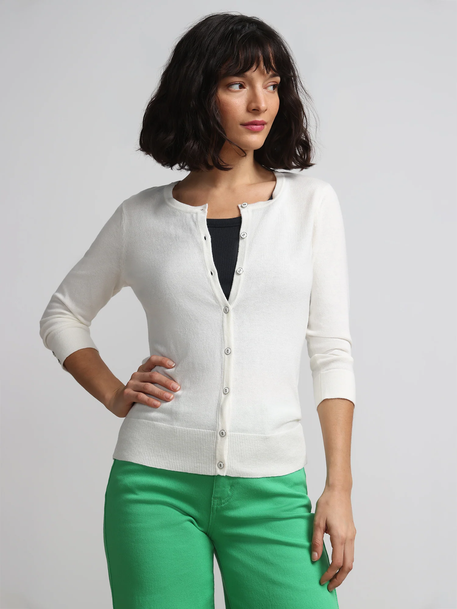 Petite Chelsea Crewneck Cardigan - Image 6