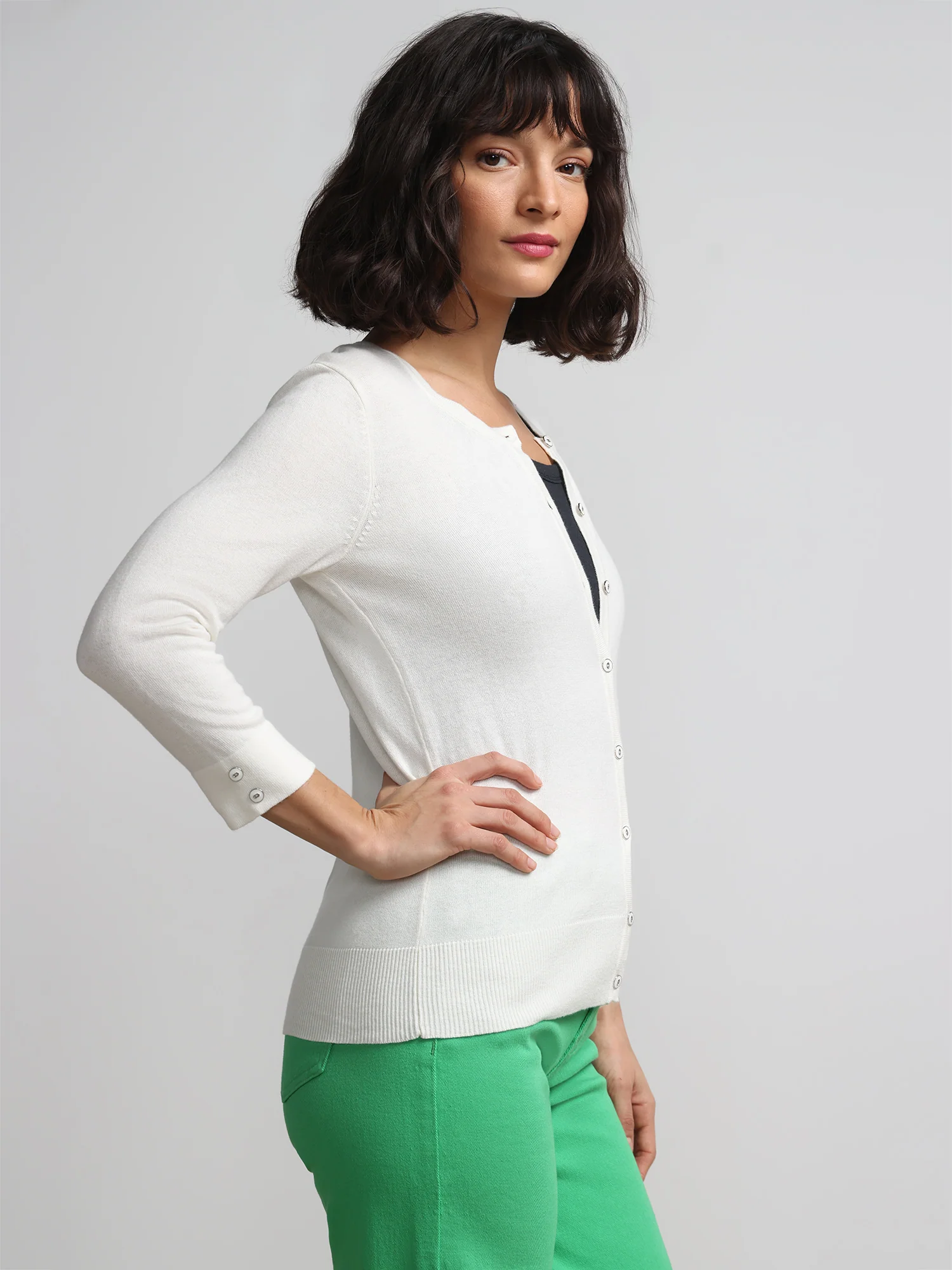 Petite Chelsea Crewneck Cardigan - Image 7