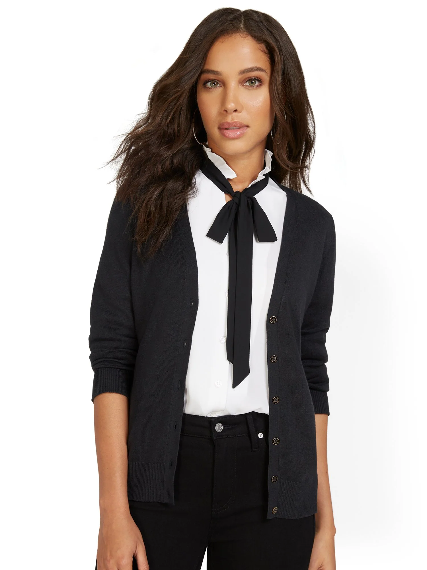 Petite Chelsea V-Neck Cardigan - Image 2