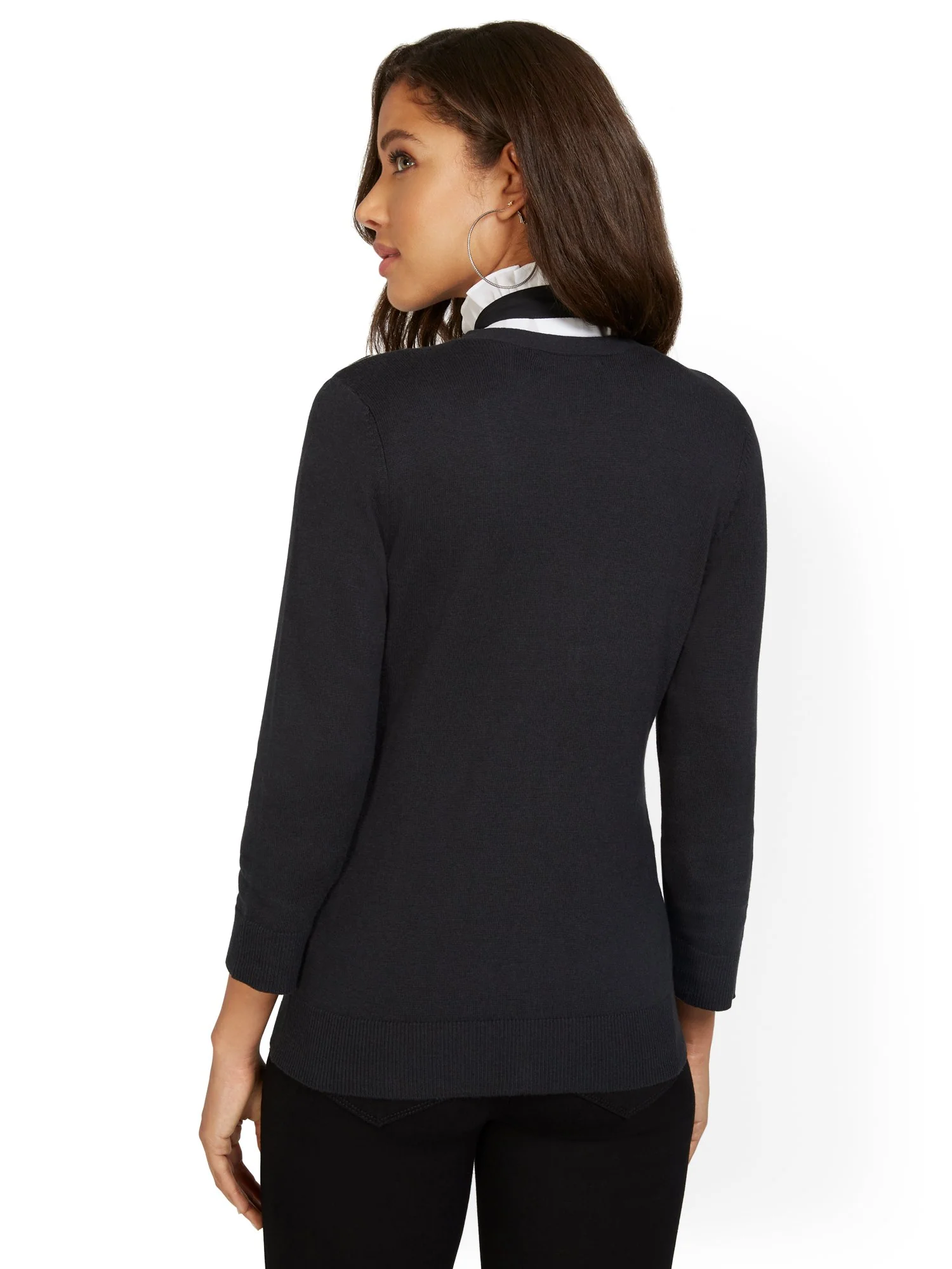Petite Chelsea V-Neck Cardigan - Image 3