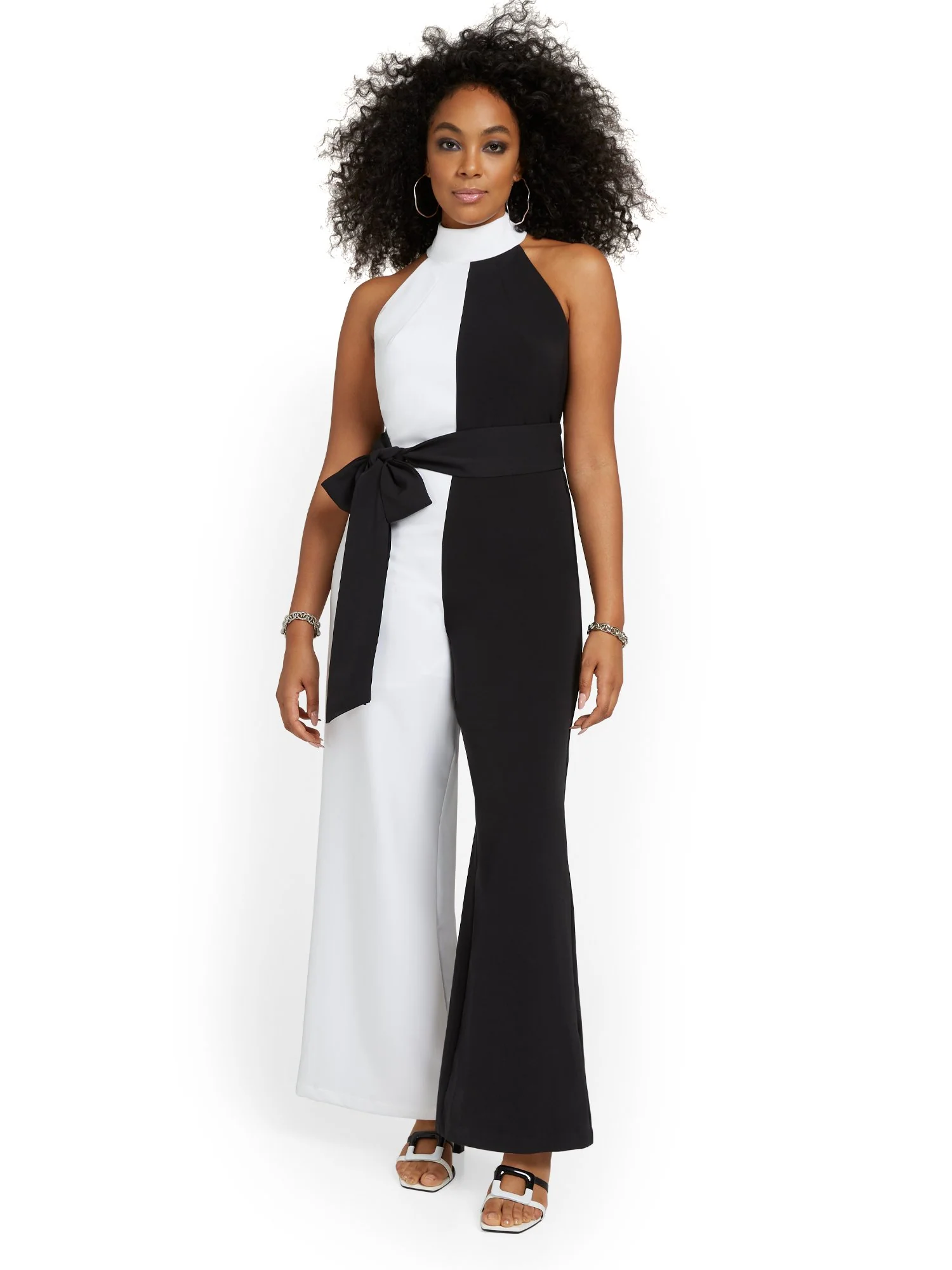 Petite Colorblock Halterneck Jumpsuit - Image 2
