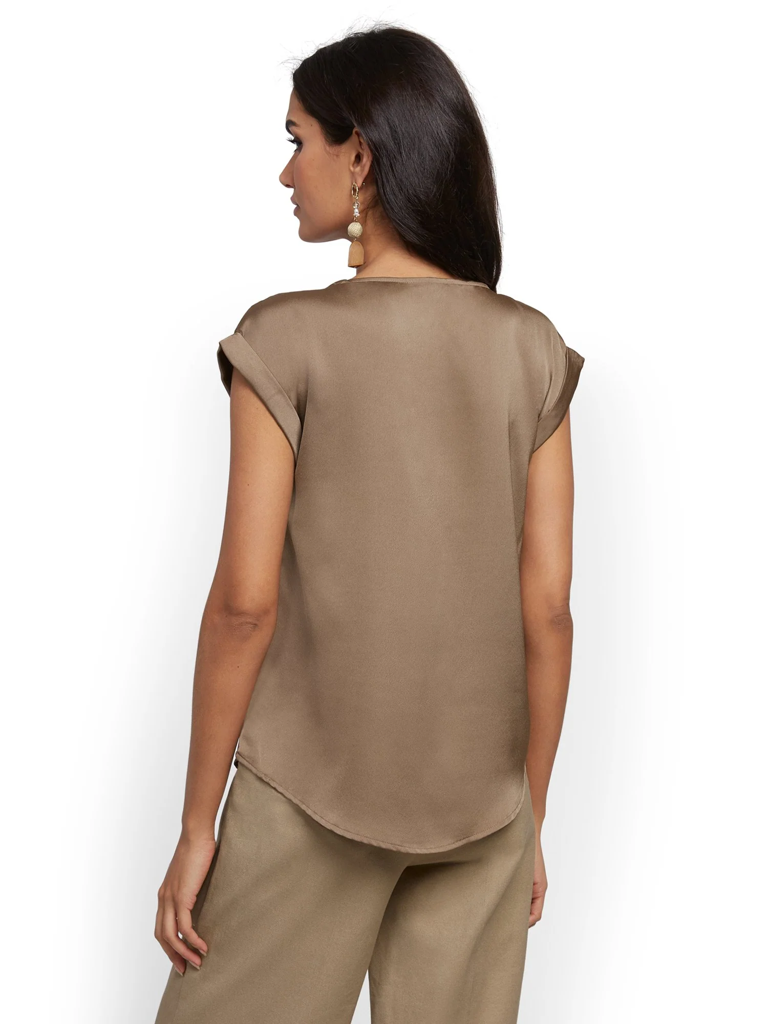 Petite Contrast-Inset Top - 7th Avenue - Image 13