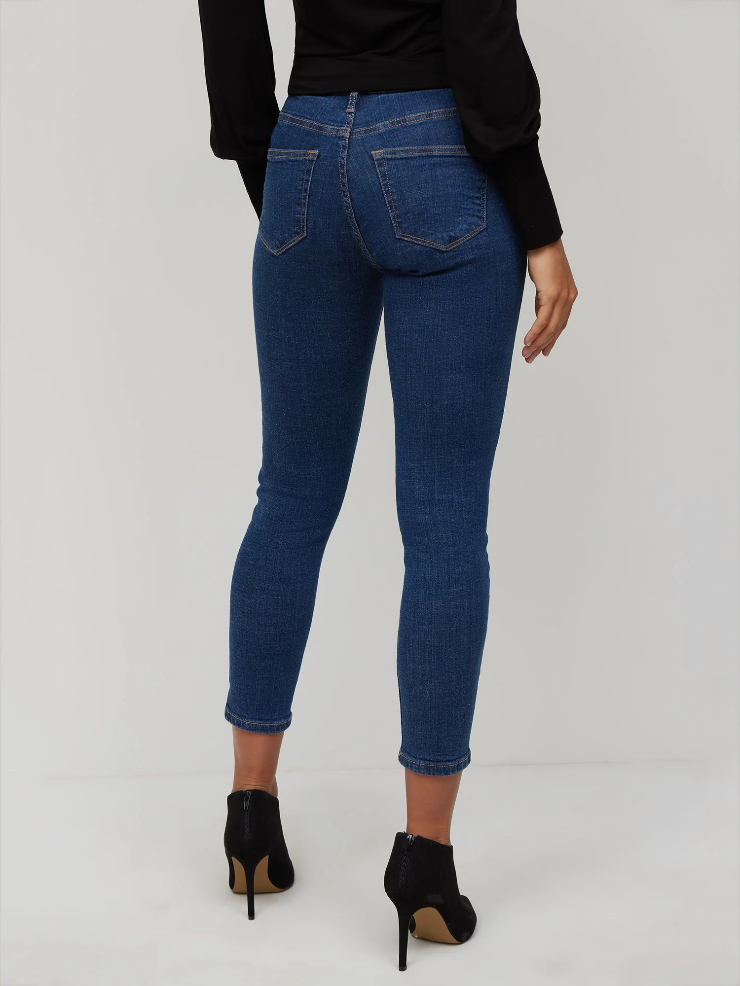 Petite Essential Mid Rise Skinny Ankle Jeans - Image 2