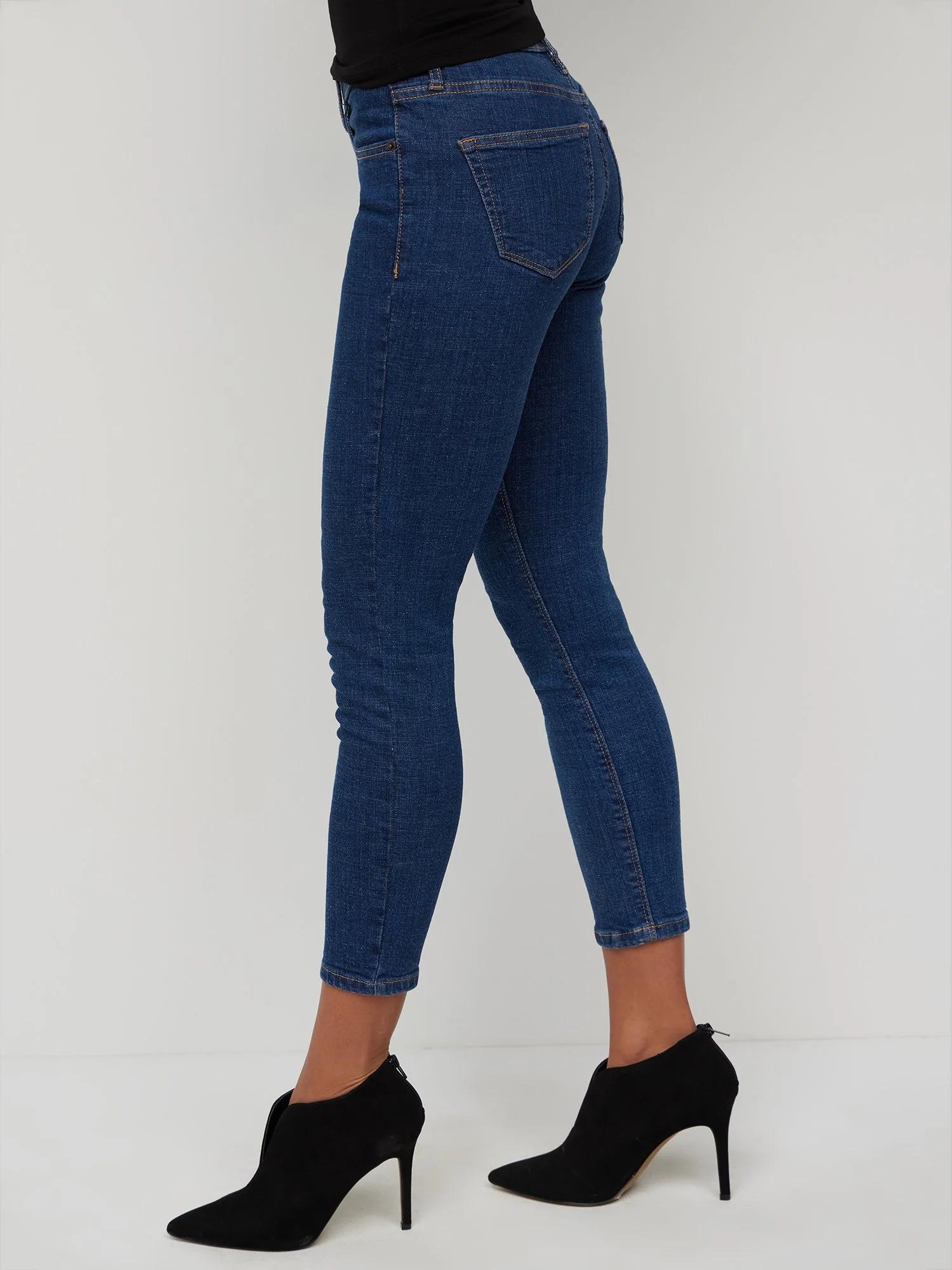 Petite Essential Mid Rise Skinny Ankle Jeans - Image 4