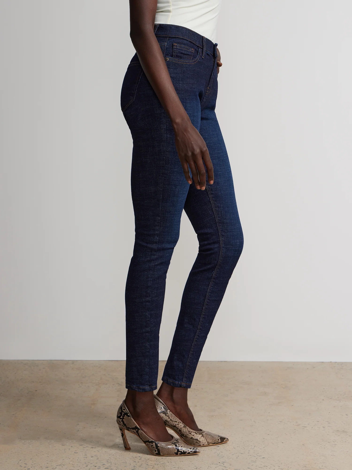 Petite Essential Mid Rise Skinny Ankle Jeans - Image 2