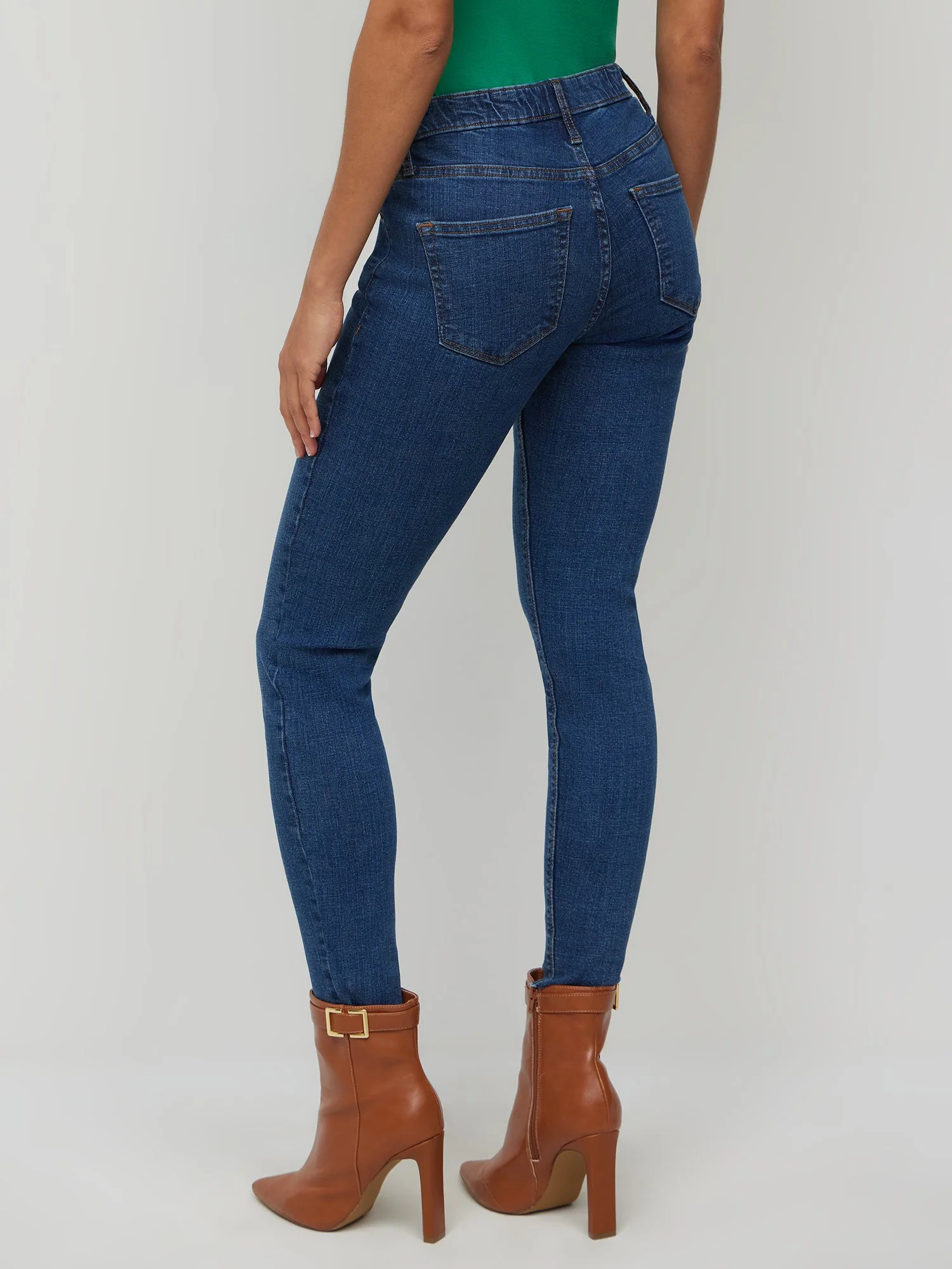 Petite Essential Mid Rise Skinny Ankle Jeans - Image 2