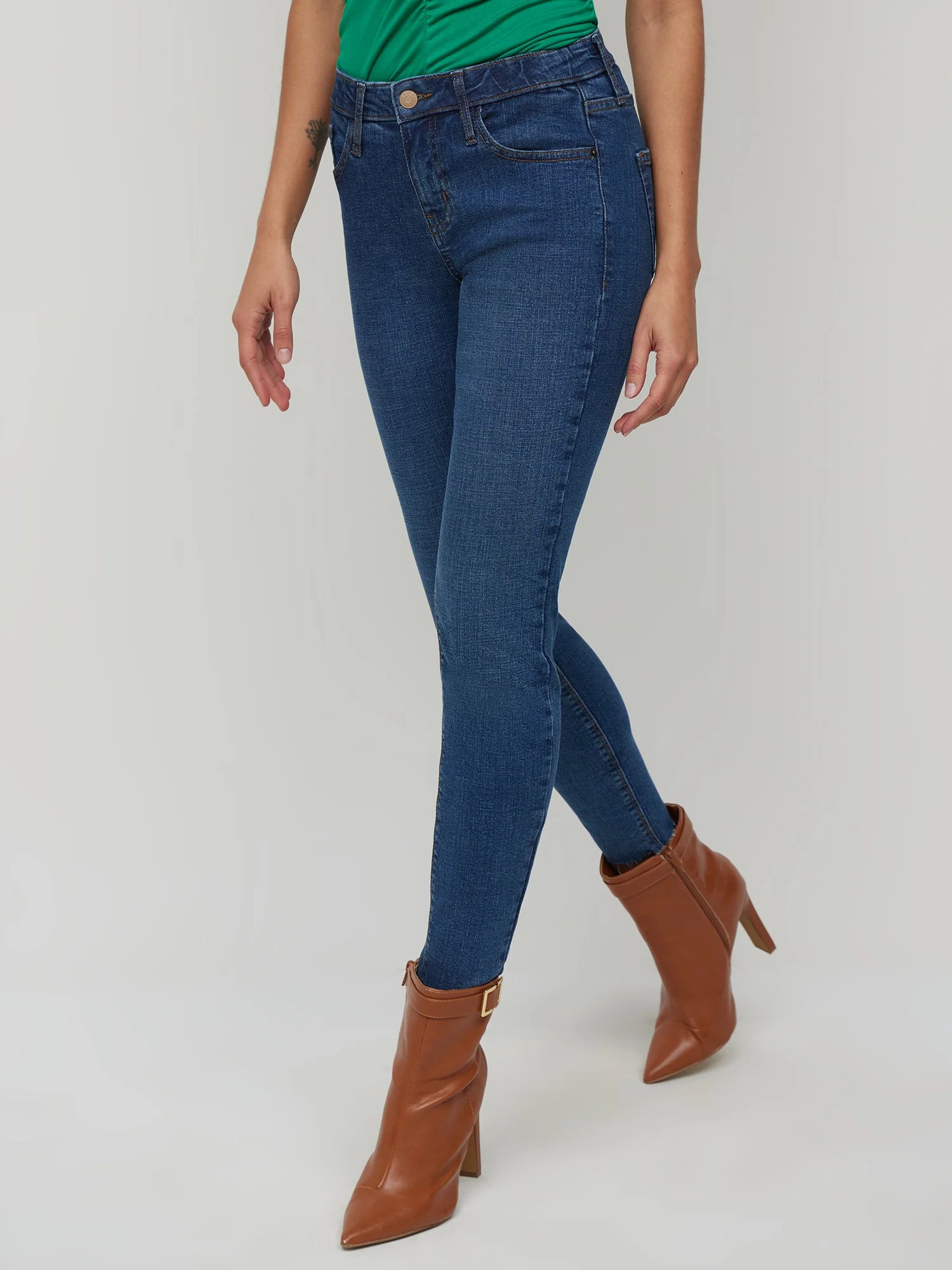 Petite Essential Mid Rise Skinny Ankle Jeans - Image 4