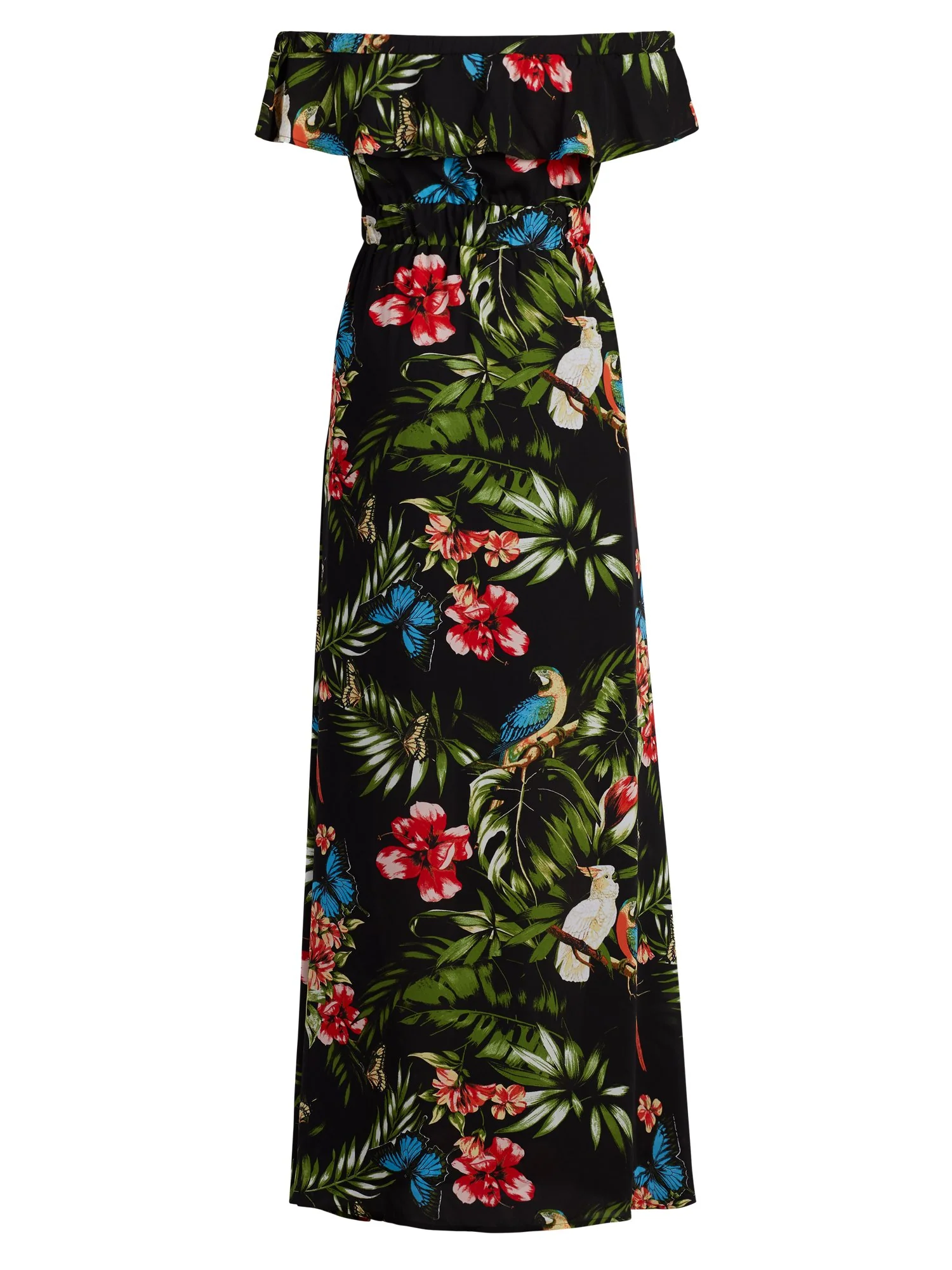 Petite Floral Print Off-Shoulder Maxi Dress - Image 3