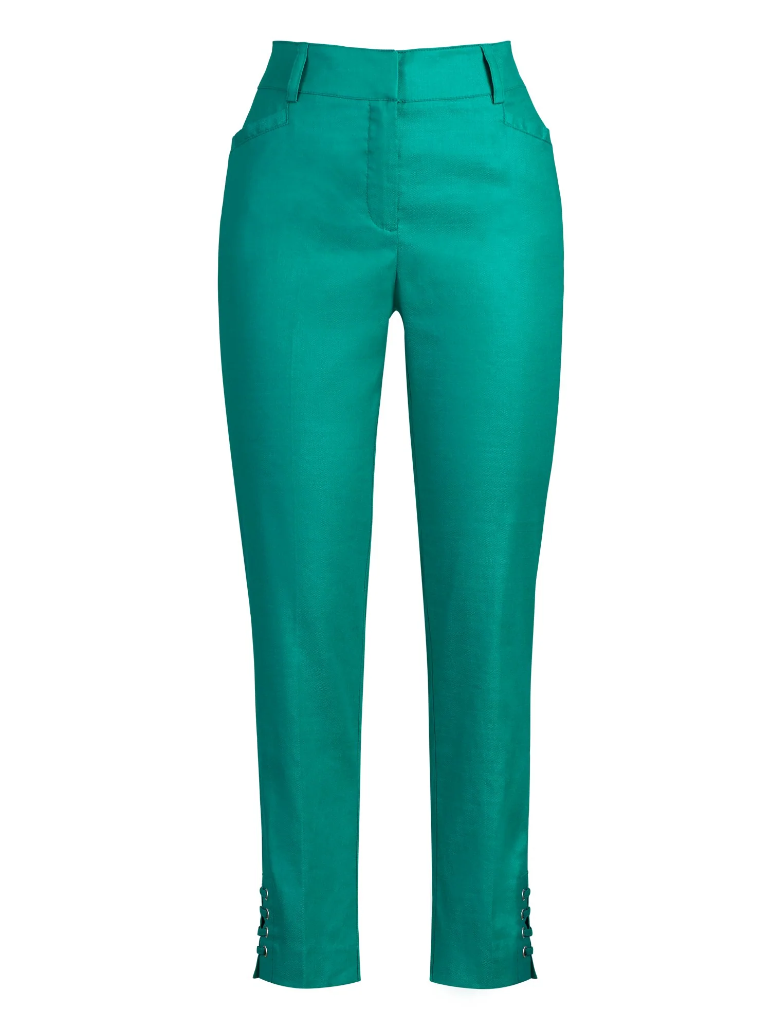 Petite High-Waisted Lace-Up Ankle Pant - Modern - Linen Blend - 7th Avenue - Image 2