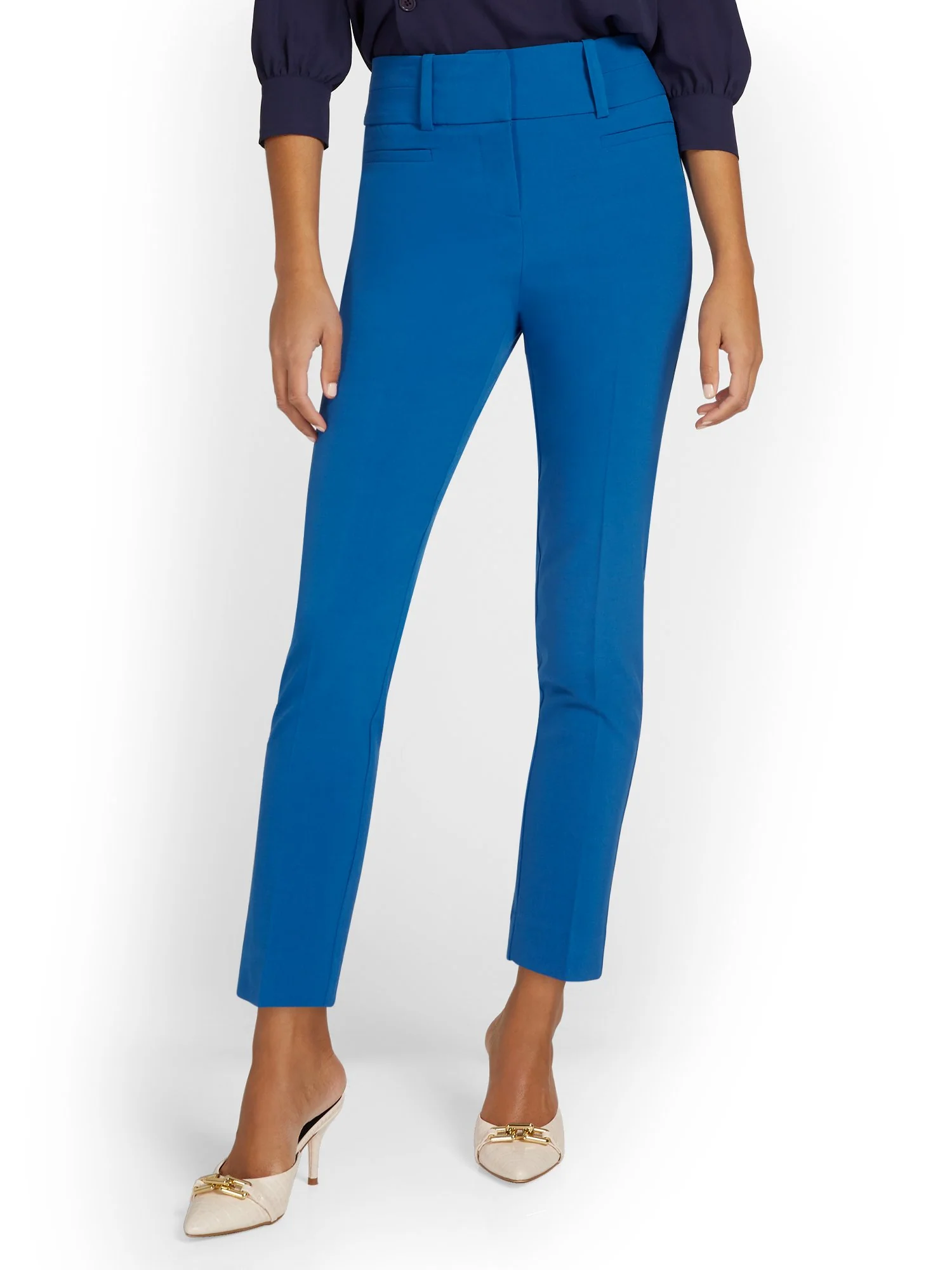 Petite High-Waisted Modern Fit Ankle Pant - Essential Stretch - Image 14