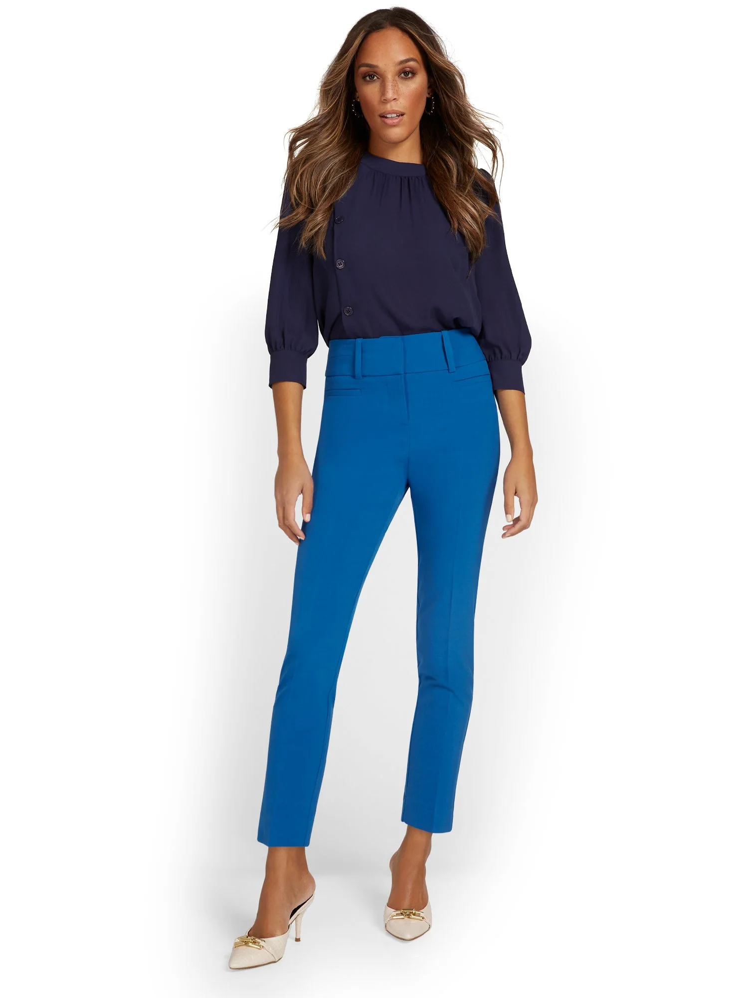 Petite High-Waisted Modern Fit Ankle Pant - Essential Stretch - Image 16