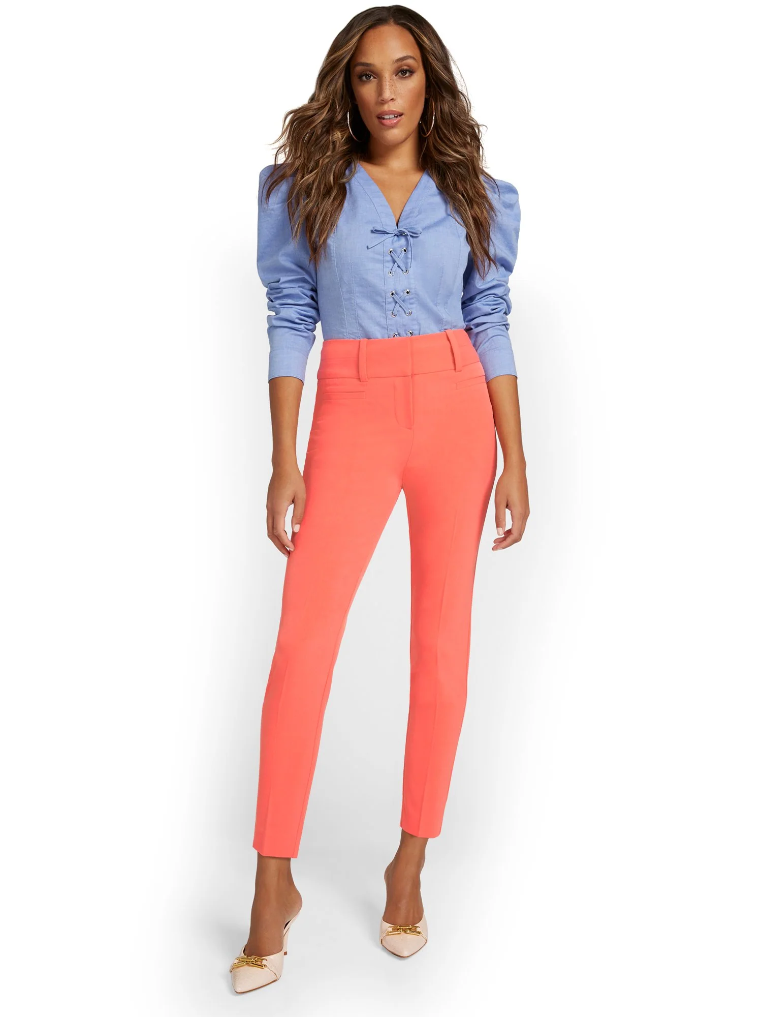 Petite High-Waisted Modern Fit Ankle Pant - Essential Stretch - Image 20