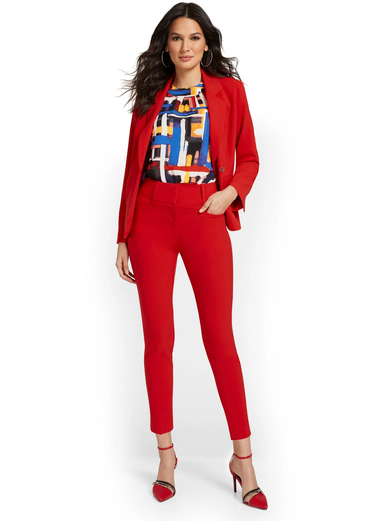 Petite High-Waisted Modern Fit Ankle Pant - Essential Stretch - Image 24
