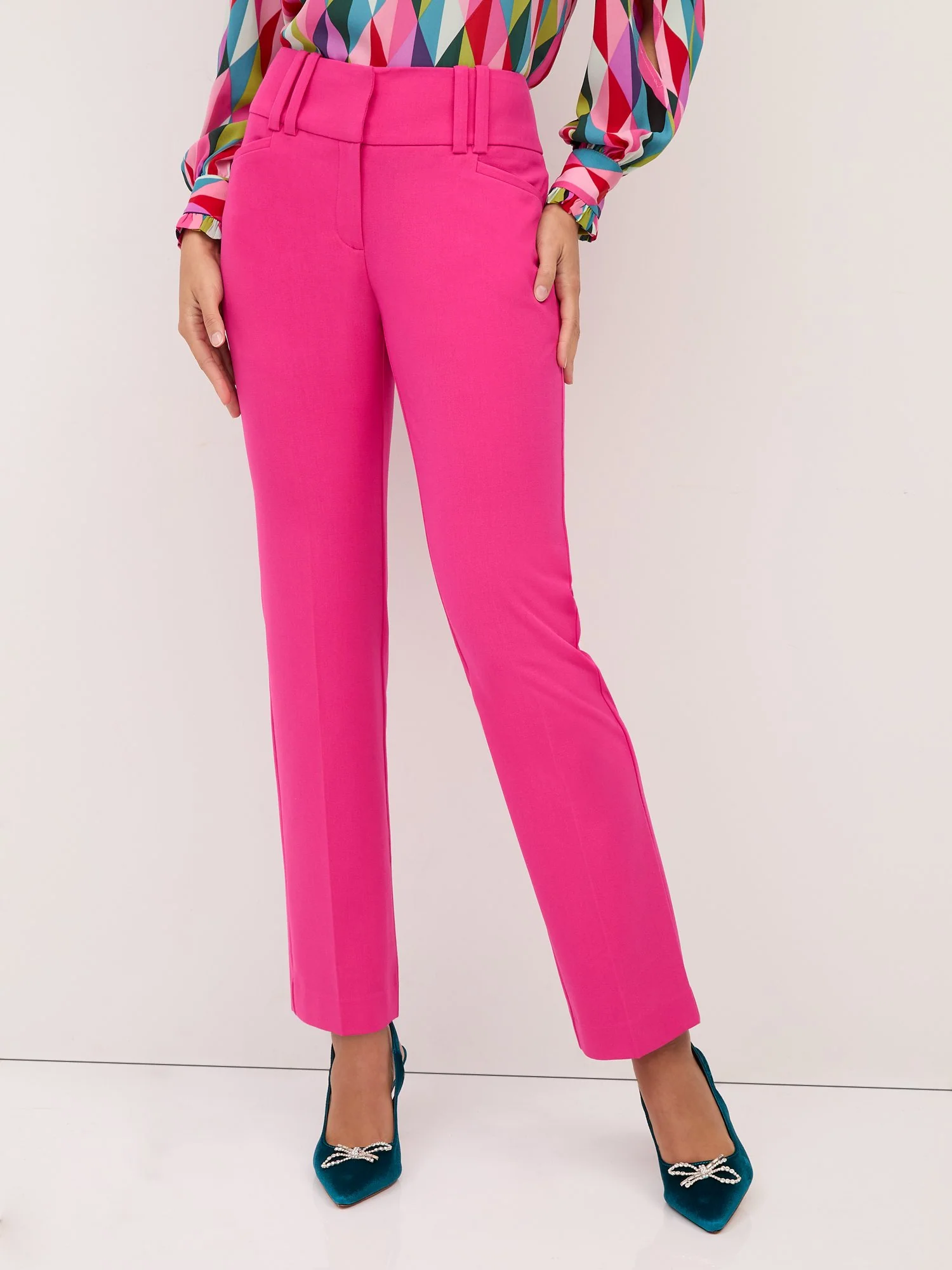 Petite High-Waisted Modern-Fit Straight-Leg Pant - Essential Stretch - Image 28