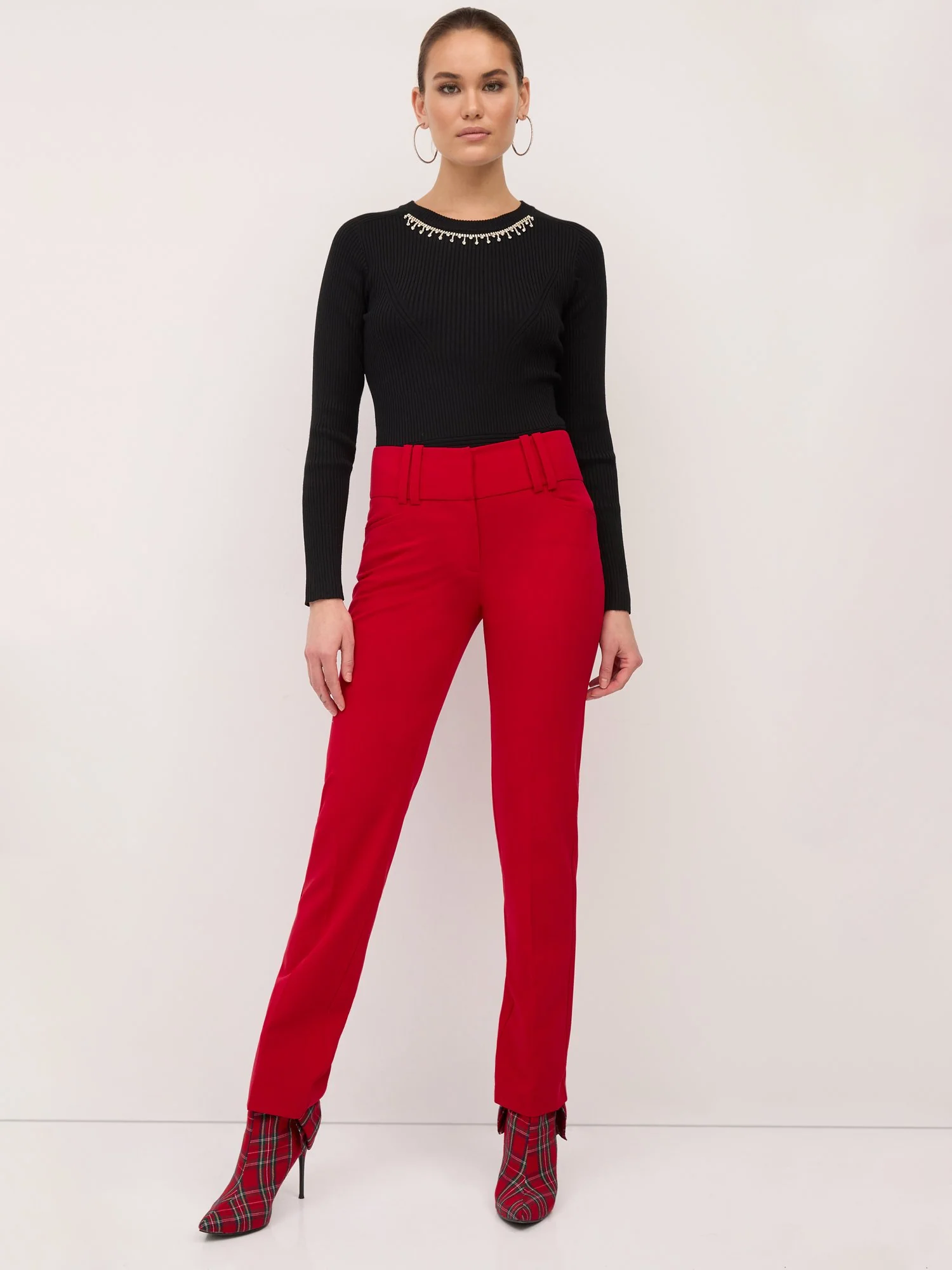 Petite High-Waisted Modern-Fit Straight-Leg Pant - Essential Stretch - Image 5