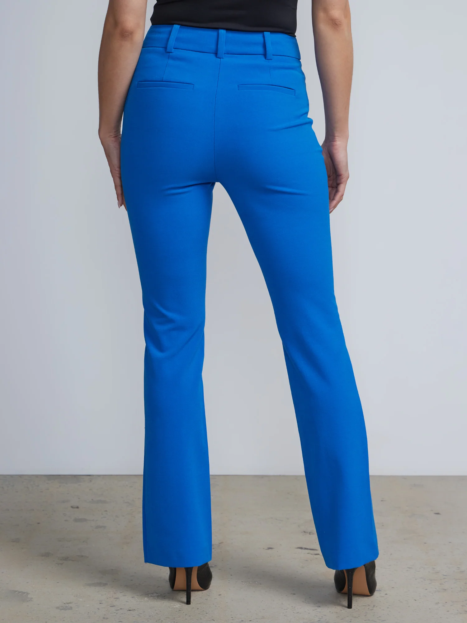 Petite High-Waisted Pintuck Bootcut Pant - Essential Stretch - Image 19