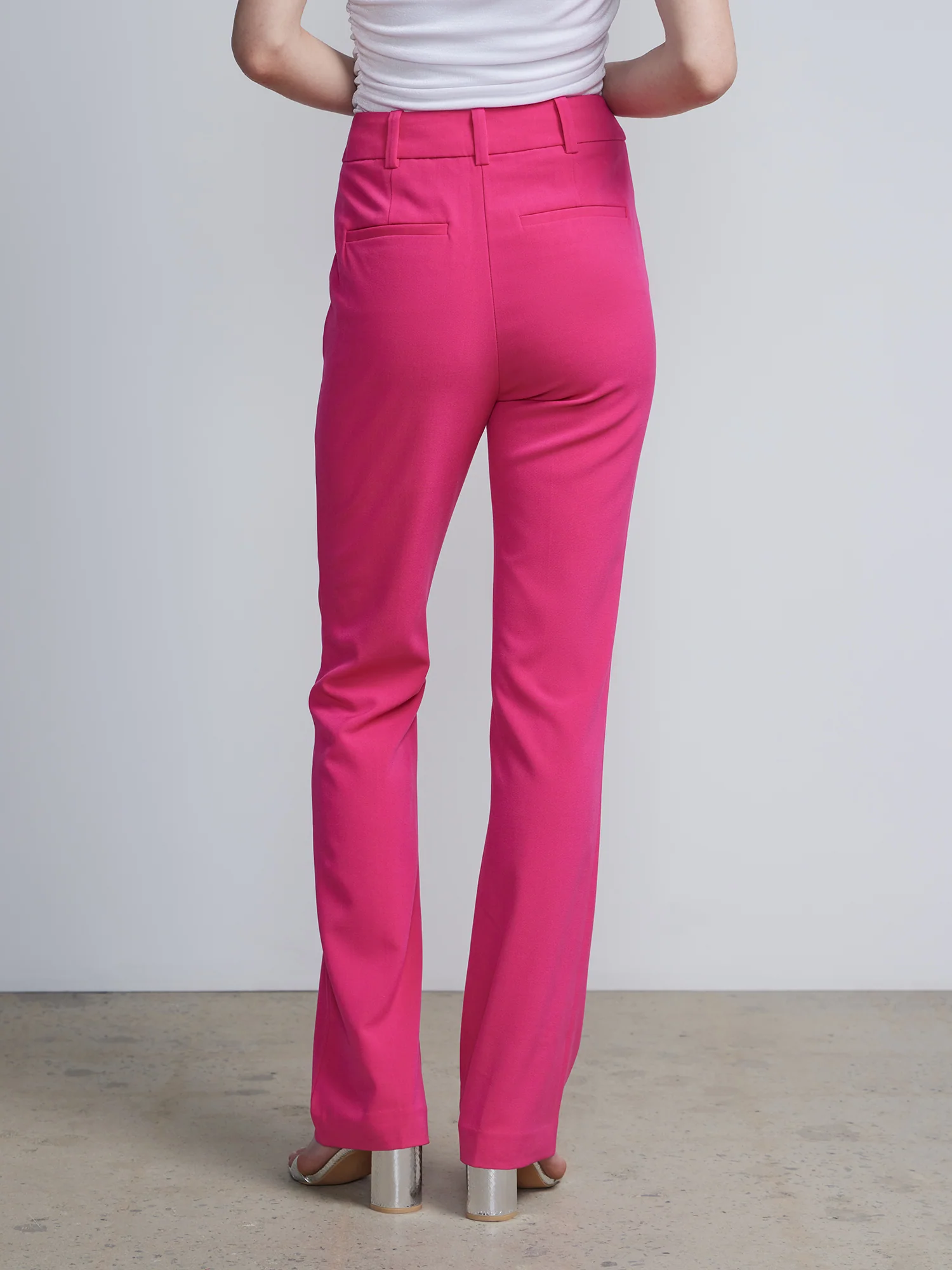 Petite High-Waisted Pintuck Bootcut Pant - Essential Stretch - Image 9