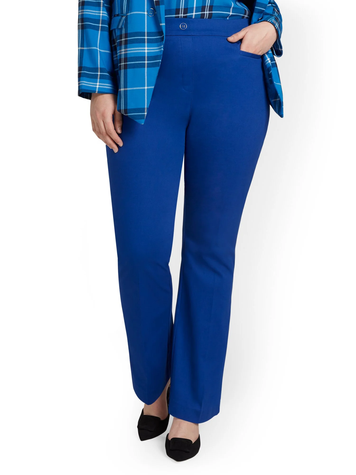 Petite High-Waisted Pull-On Bootcut Pant - NY&Chic Collection - Image 16