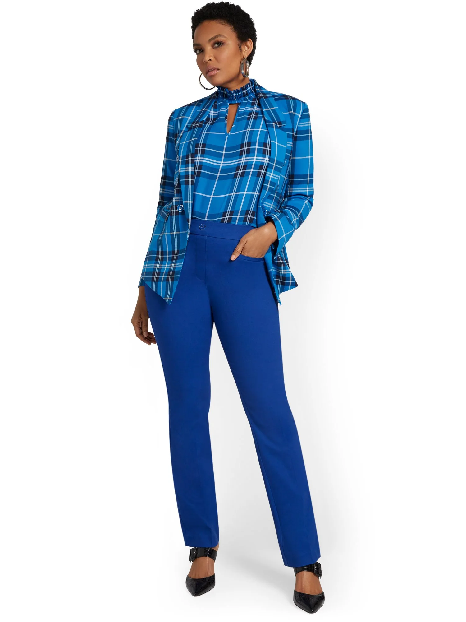 Petite High-Waisted Pull-On Bootcut Pant - NY&Chic Collection - Image 19