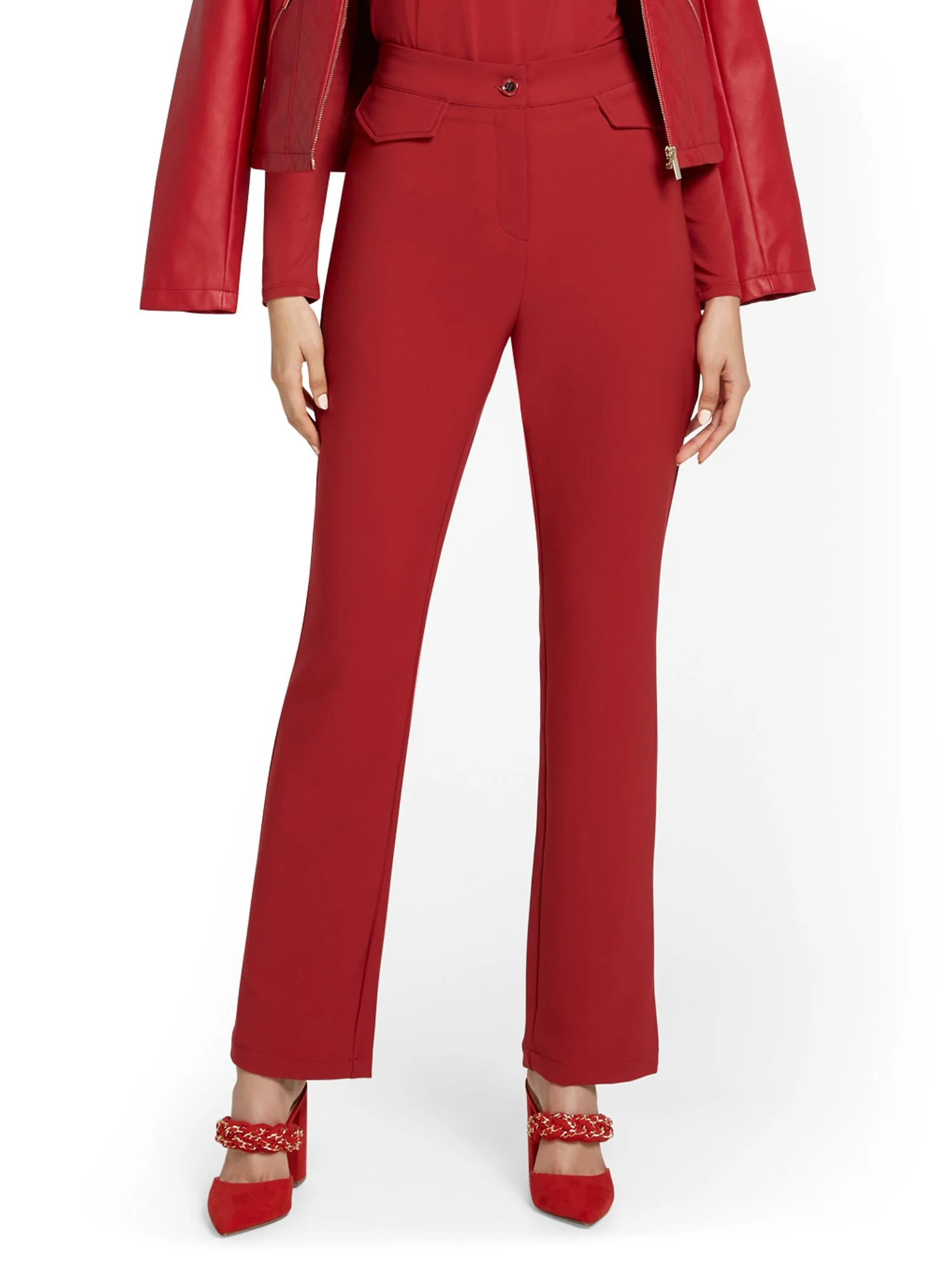 Petite High-Waisted Straight-Leg Pant - Premium Stretch - Image 6