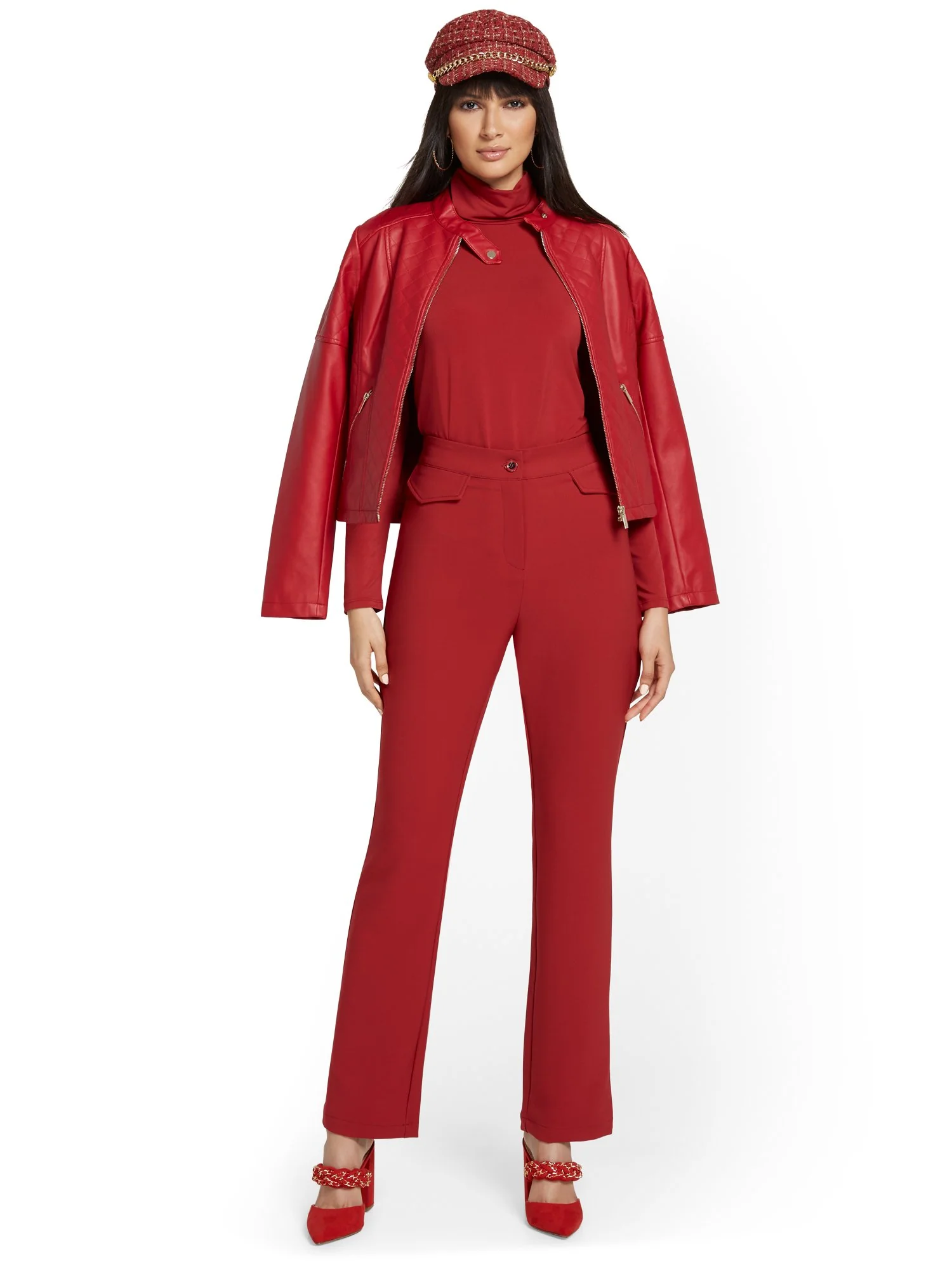 Petite High-Waisted Straight-Leg Pant - Premium Stretch - Image 8