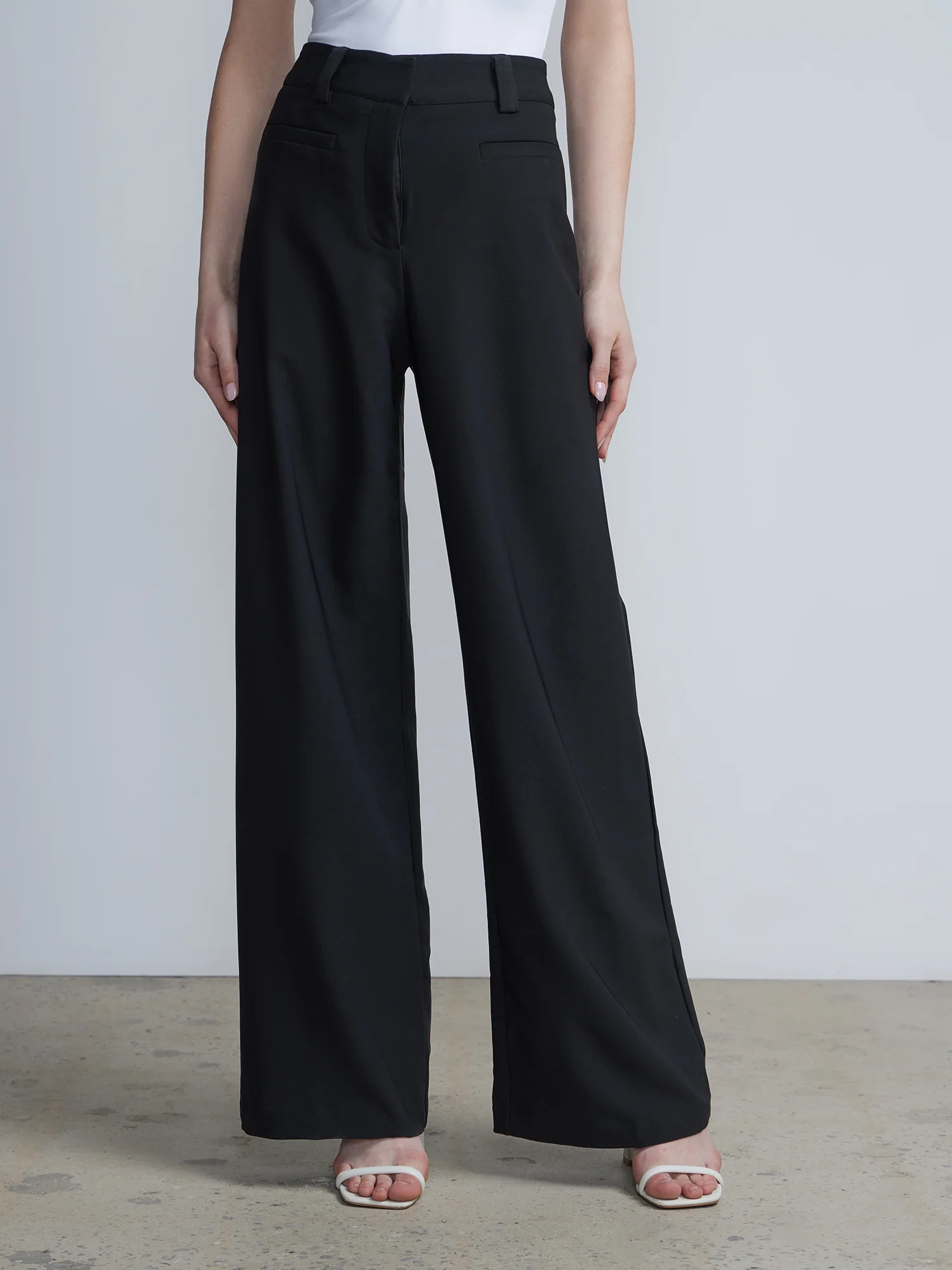 Petite High-Waisted Wide-Leg Pant - Premium Stretch