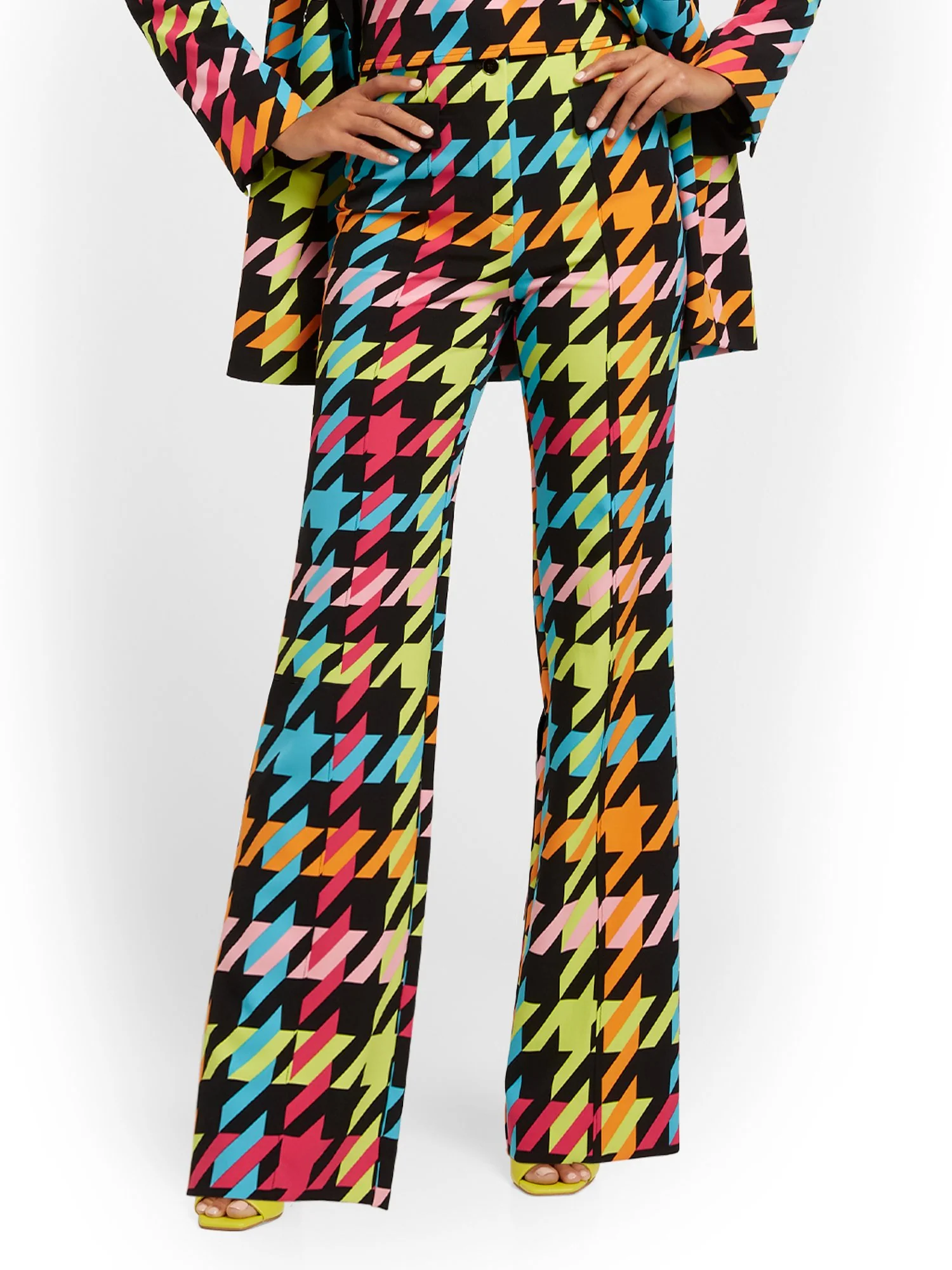 Petite Houndstooth Wide-Leg Pant - Image 2