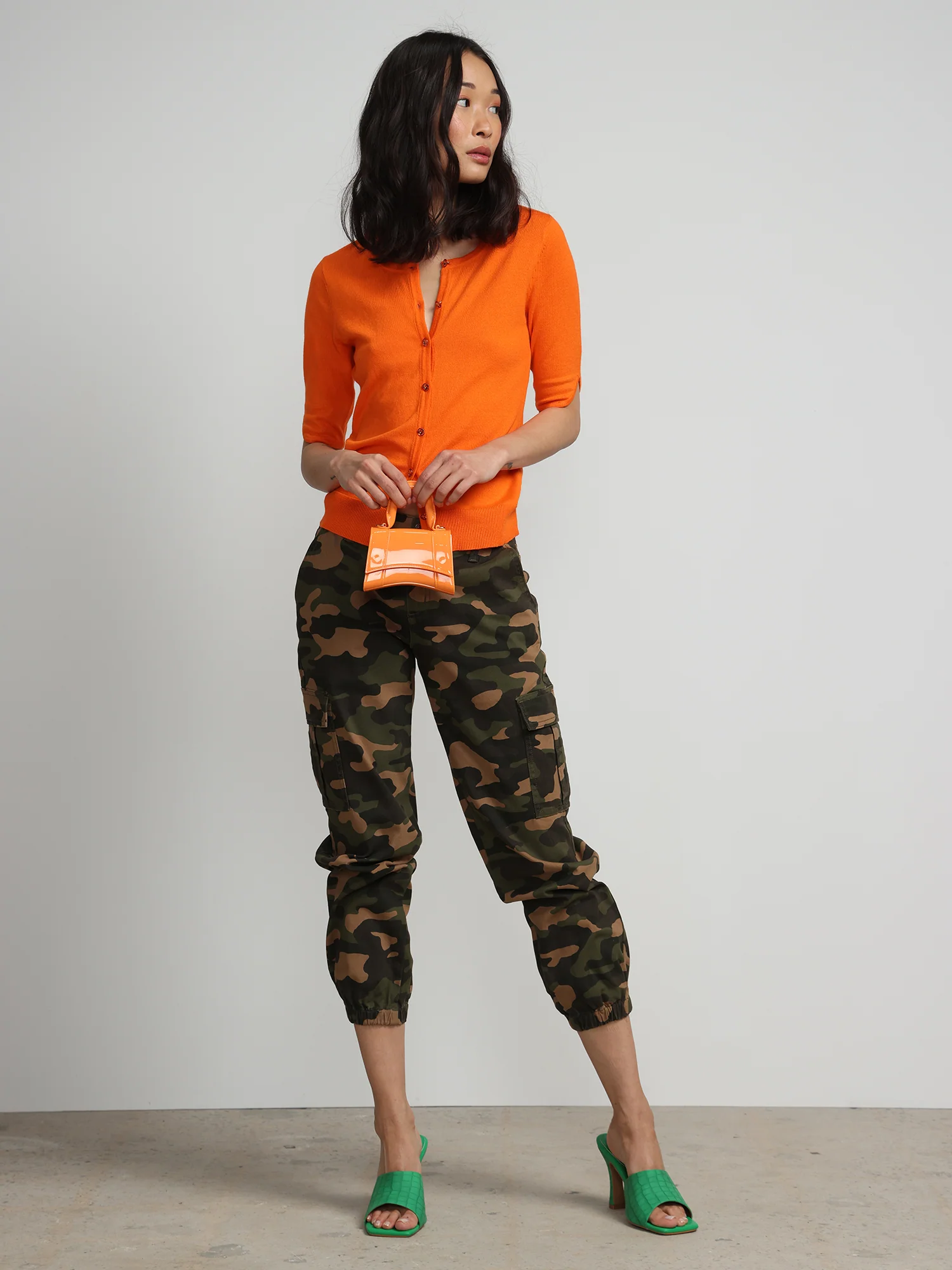 Petite Jeweled-Button Chelsea Crewneck Cardigan - Image 11