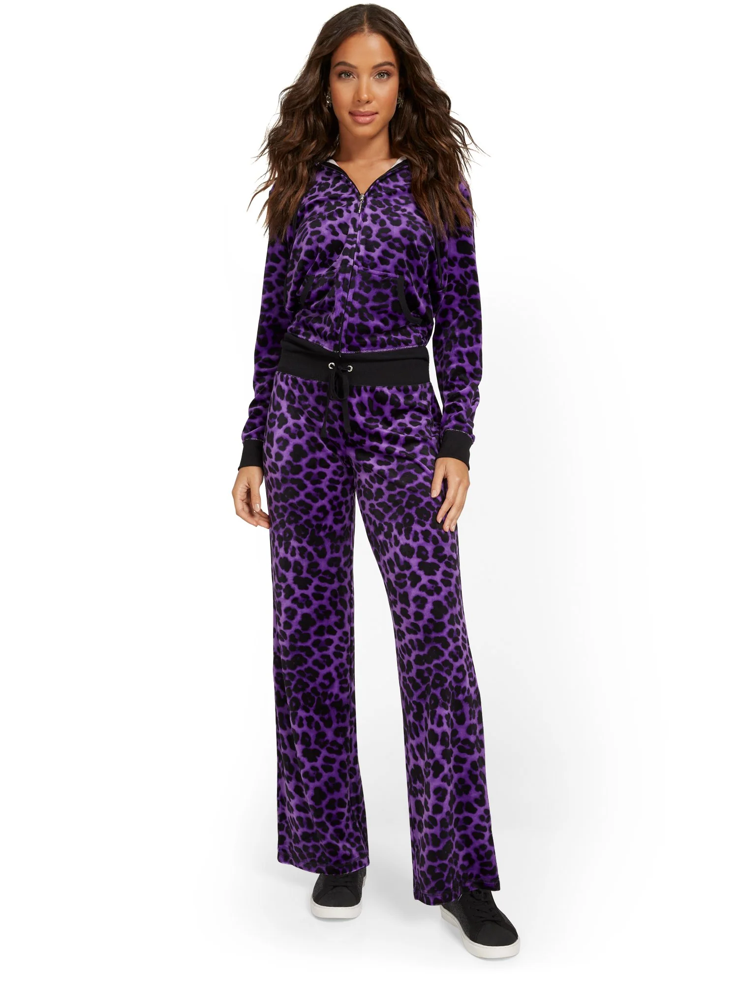 Petite Leopard-Print Velour Straight-Leg Pant - Dreamy Velour Collection - Image 9