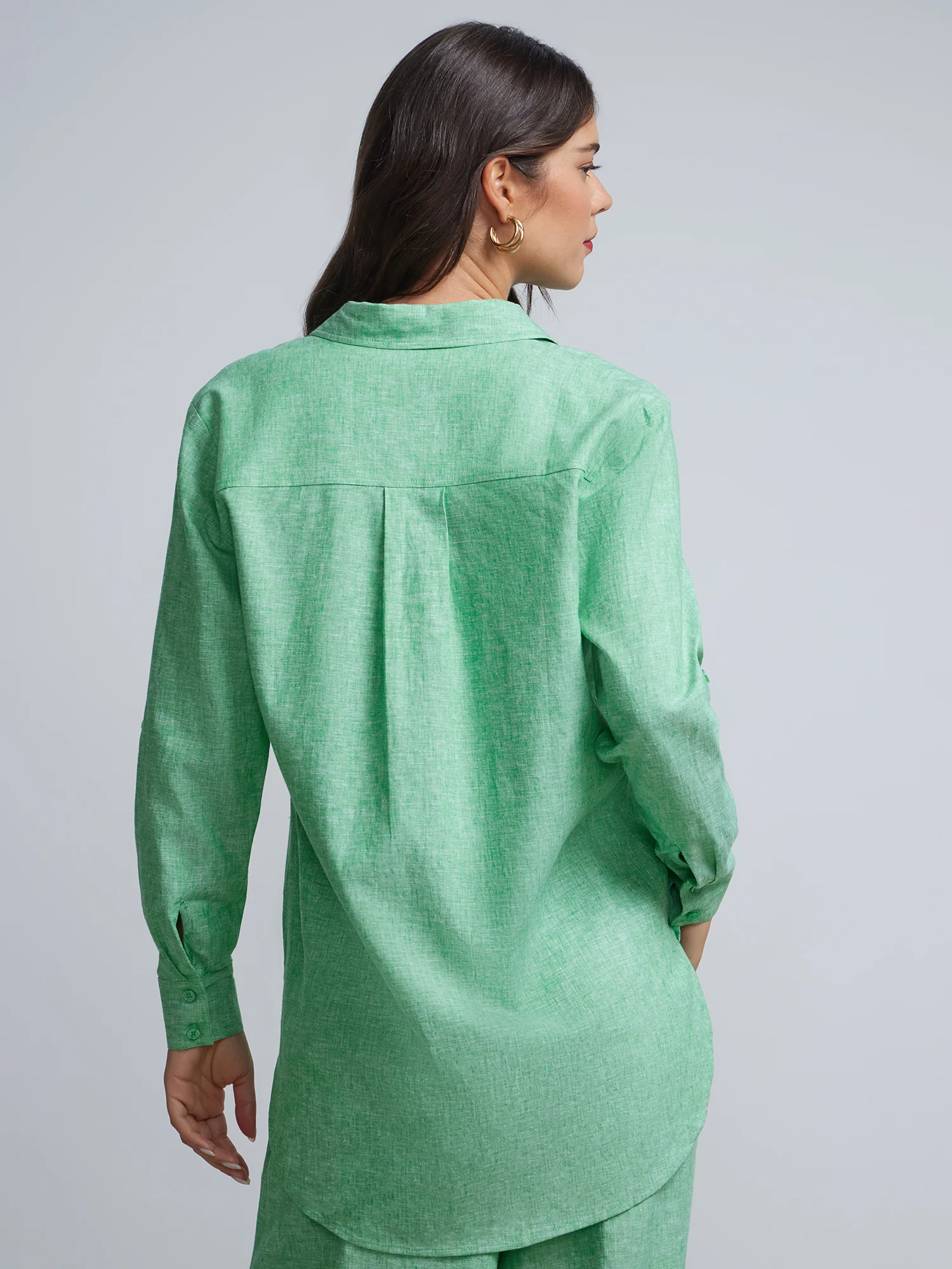 Petite Linen-Blend Boyfriend Button-Front - NY&C Madison Shirt® - Image 14