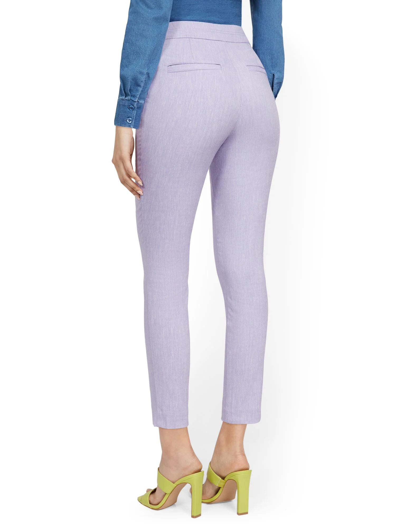 Petite Linen-Blend High-Waisted Ankle Pant - 7th Avenue - Image 3