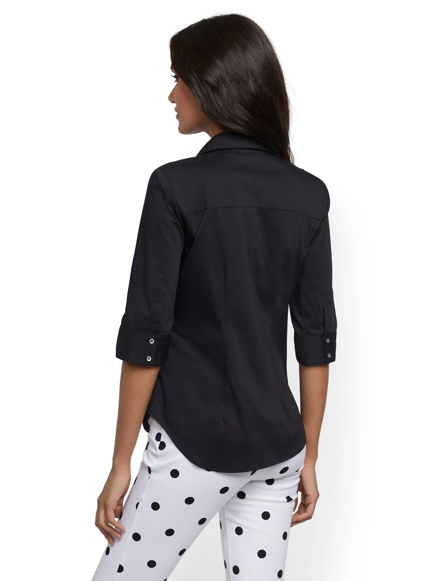 Petite Madison Stretch Shirt - Secret Snap - 7th Avenue - Image 3
